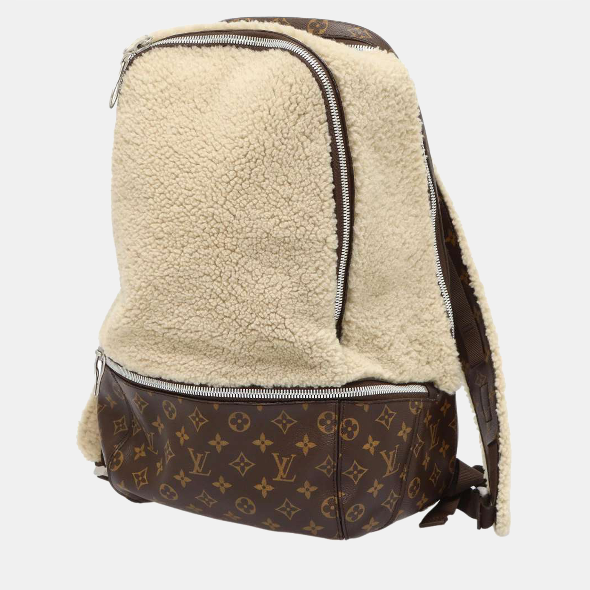 

Louis Vuitton Beige brown Marc Newson Monogram Shearling Backpack