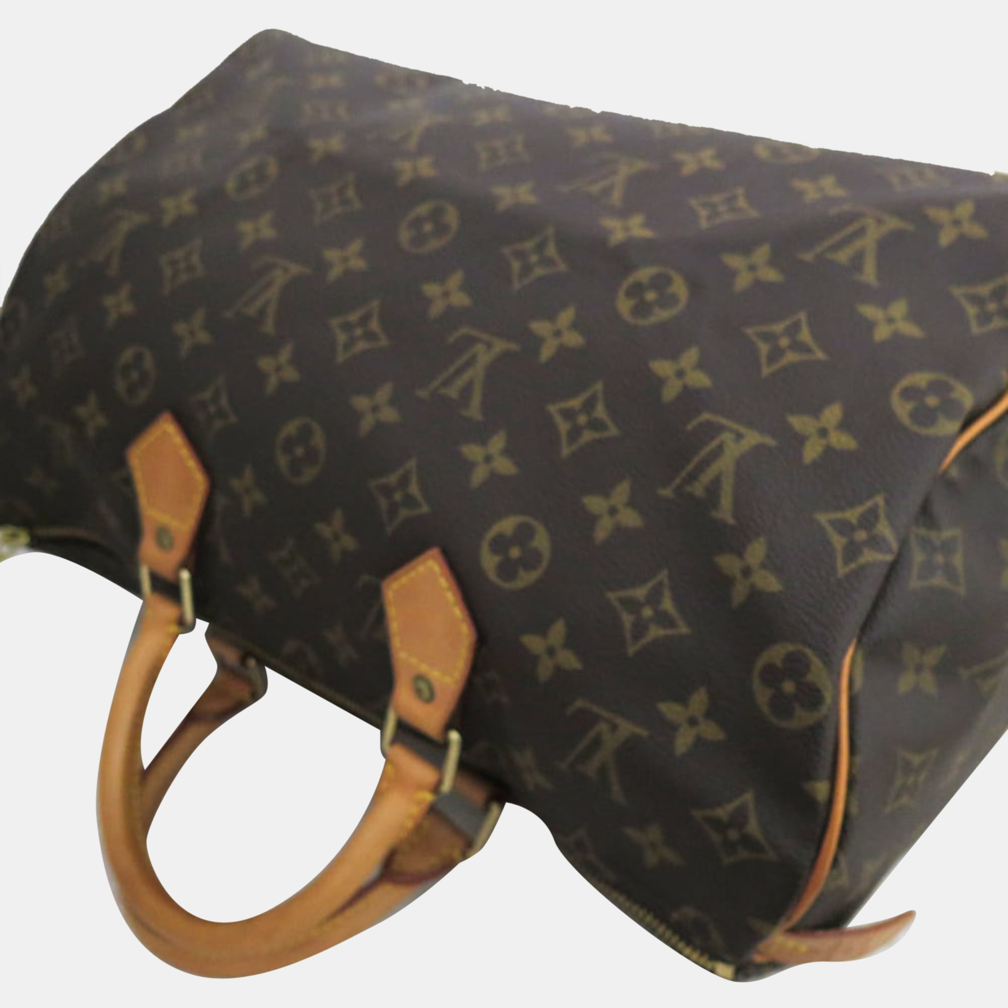 

Louis Vuitton Brown Monogram Canvas Speedy 35 Top Handle Bag