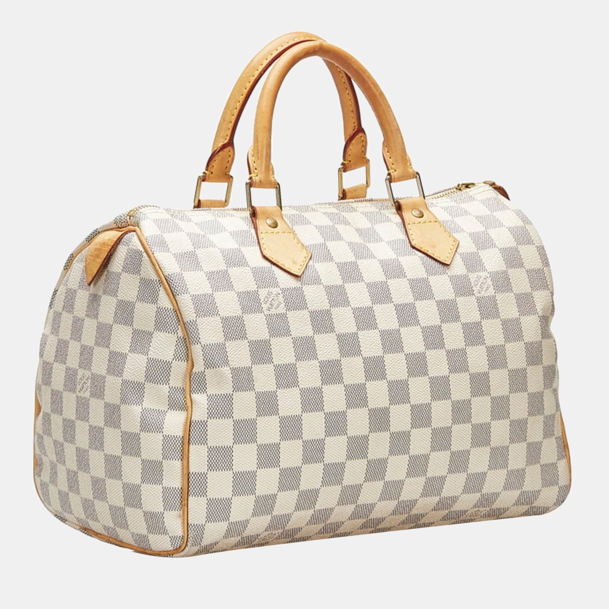 

Louis Vuitton White Damier Azur Canvas Speedy 30 Top Handle Bag