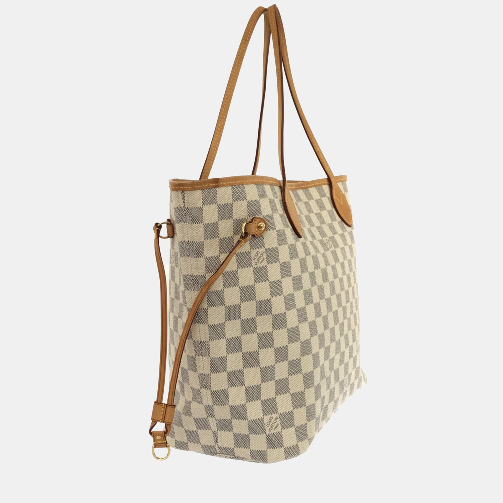 

Louis Vuitton White Damier Azur Canvas Neverfull MM Tote Bag