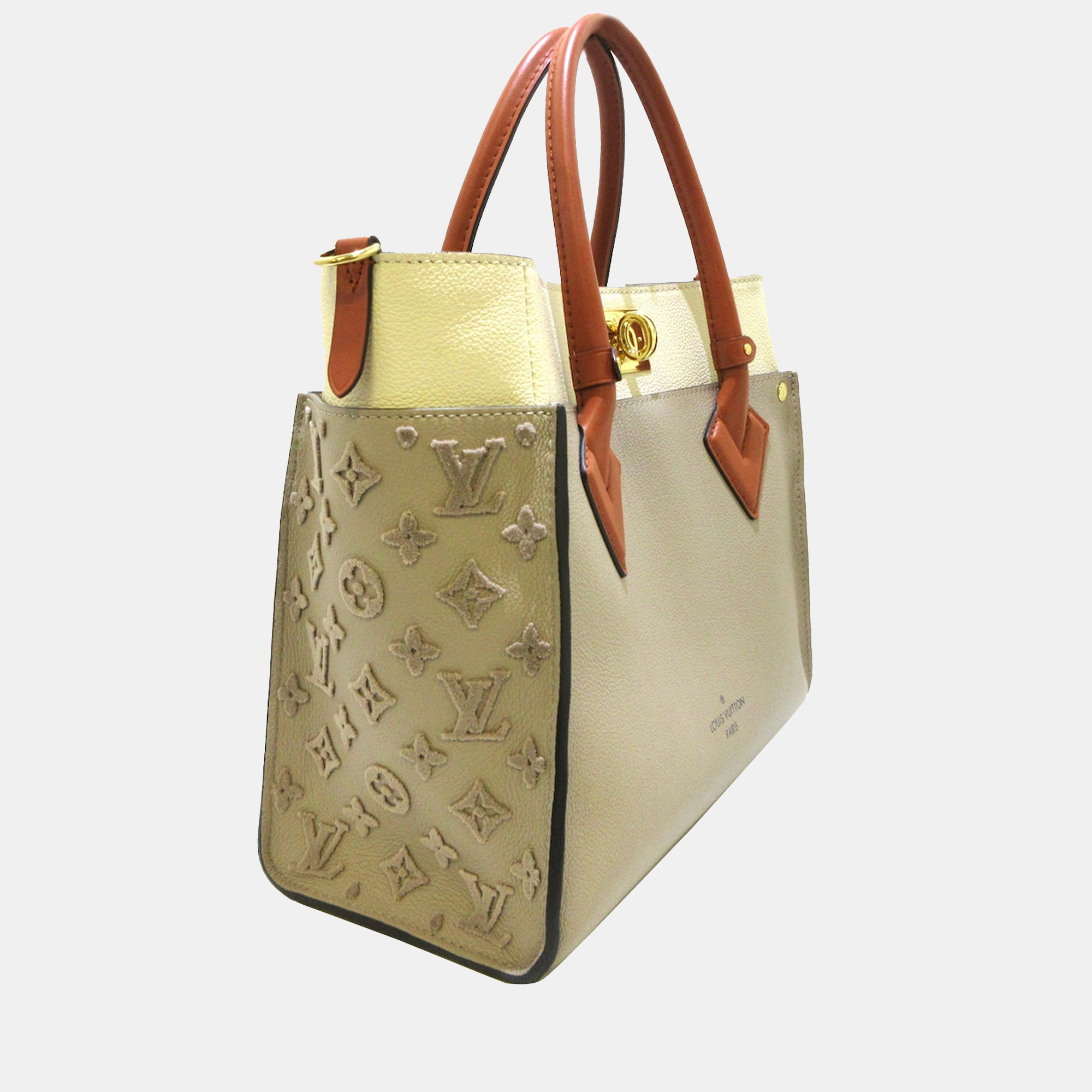 

Louis Vuitton Grey Monogram Tuffetage On My Side MM