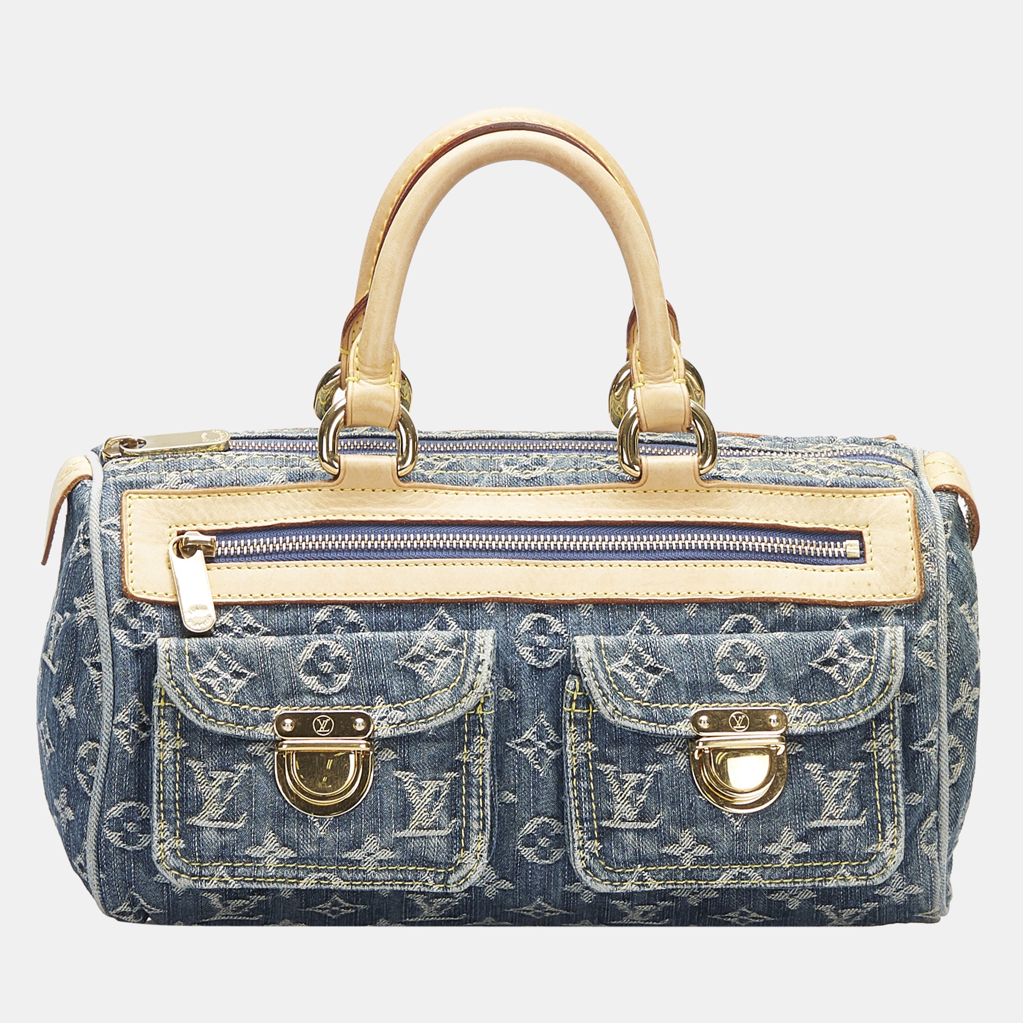 Louis Vuitton Monogram Denim Neo Speedy - Blue Handle Bags, Handbags -  LOU742085
