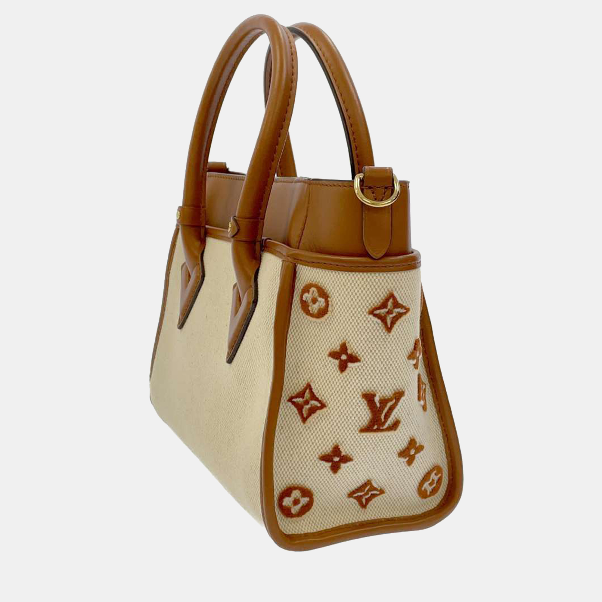 

Louis Vuitton Beige/Brown Canvas and Leather On My Side PM Shoulder Bag