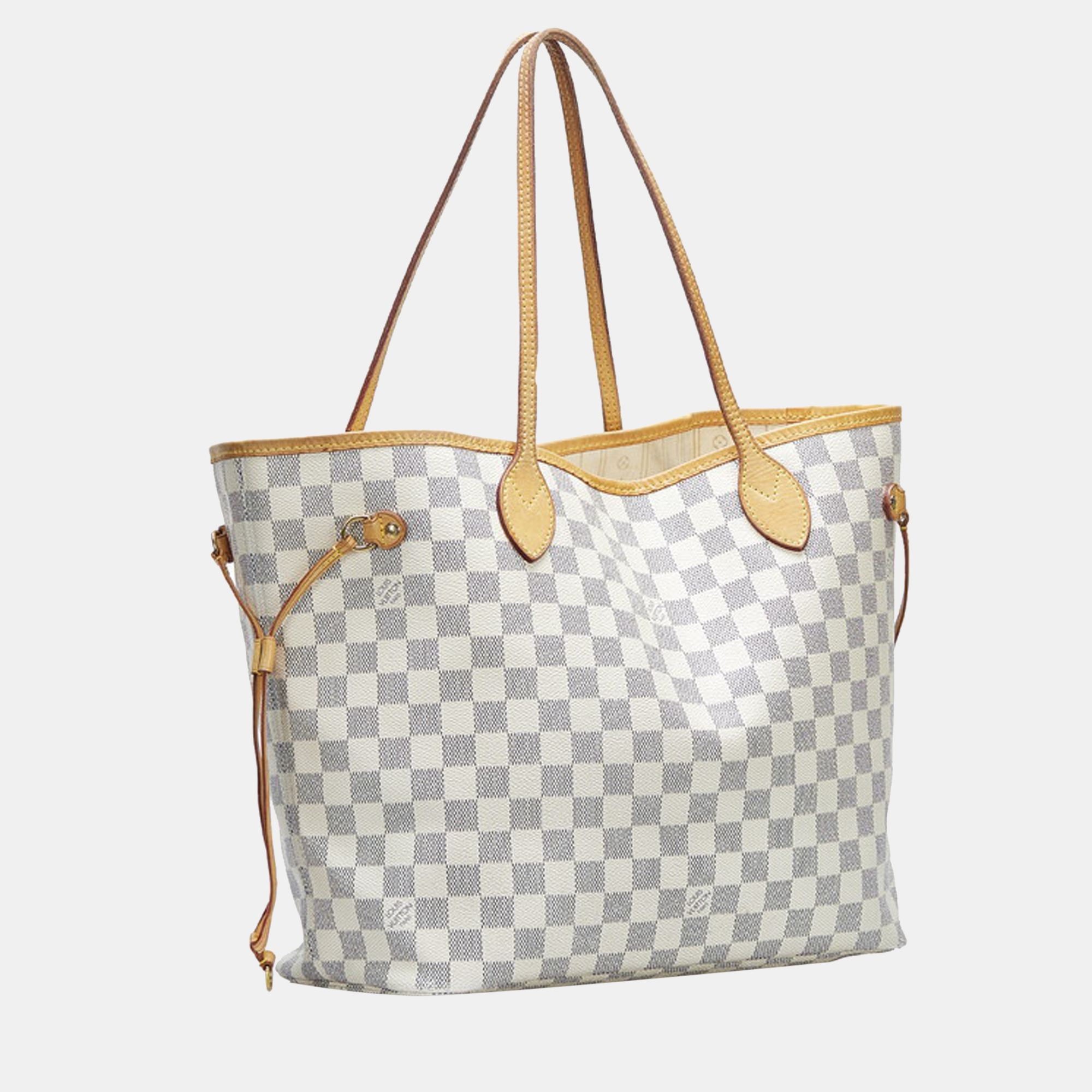 

Louis Vuitton White Canvas Damier Azur Neverfull MM bag