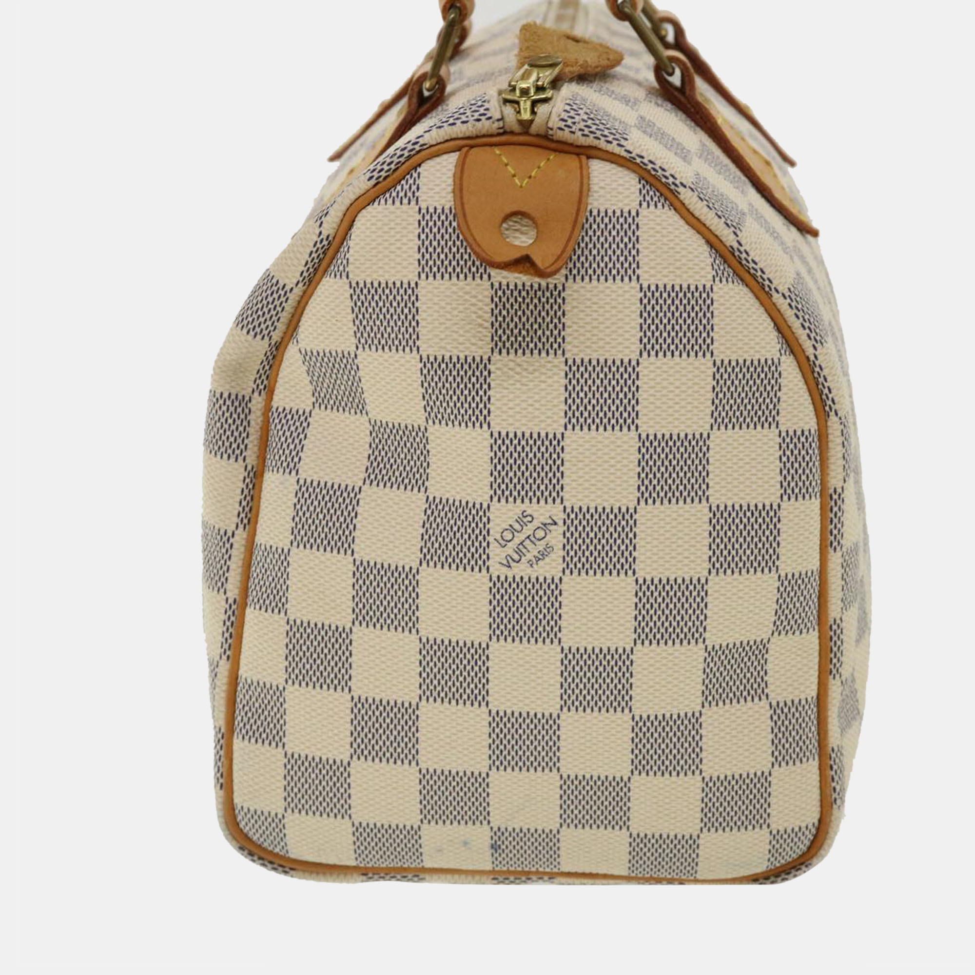 

Louis Vuitton White Damier Azur Canvas Speedy 25 Top Handle Bag, Blue