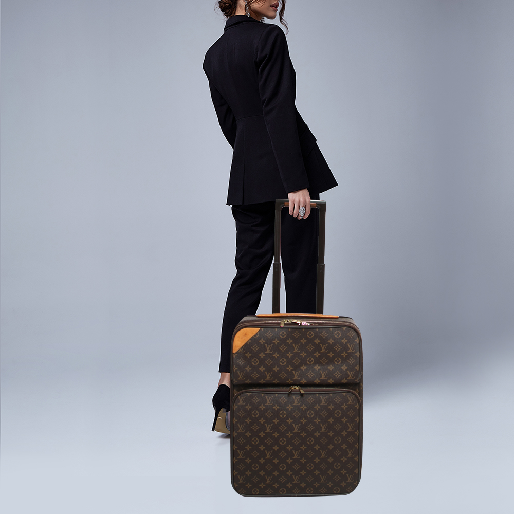 

Louis Vuitton Monogram Canvas Pegase 55 Luggage, Brown