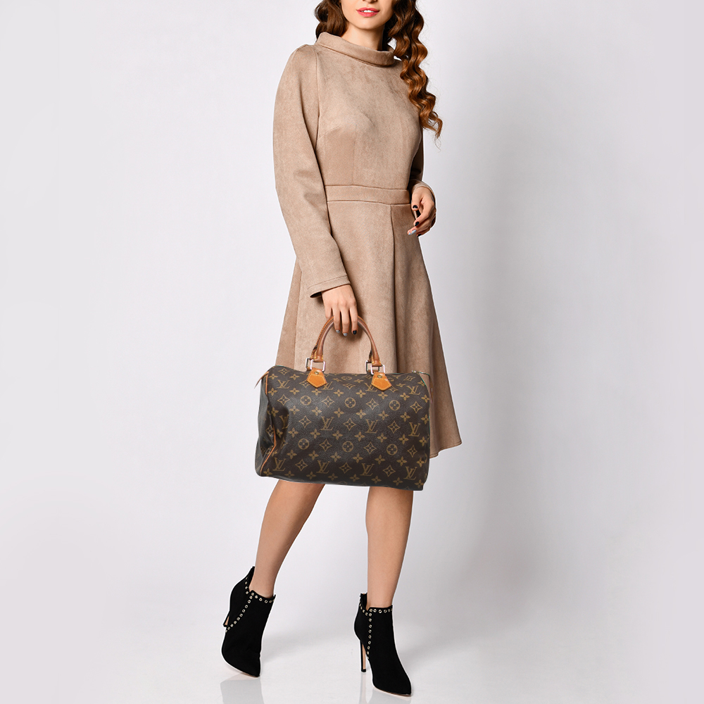 

Louis Vuitton Brown Monogram Canvas Speedy 30 Top Handle Bag