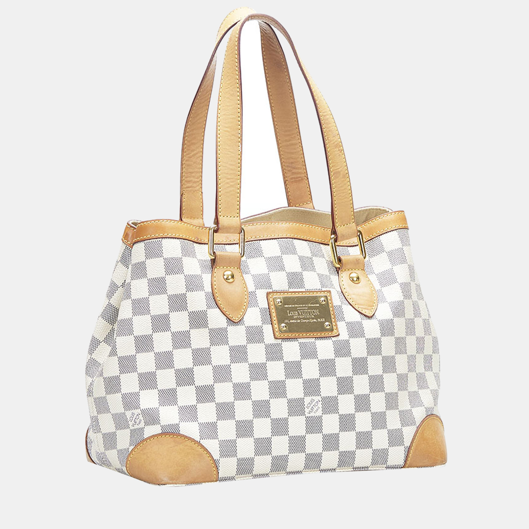 

Louis Vuitton White Canvas Damier Azur Hampstead PM Bag