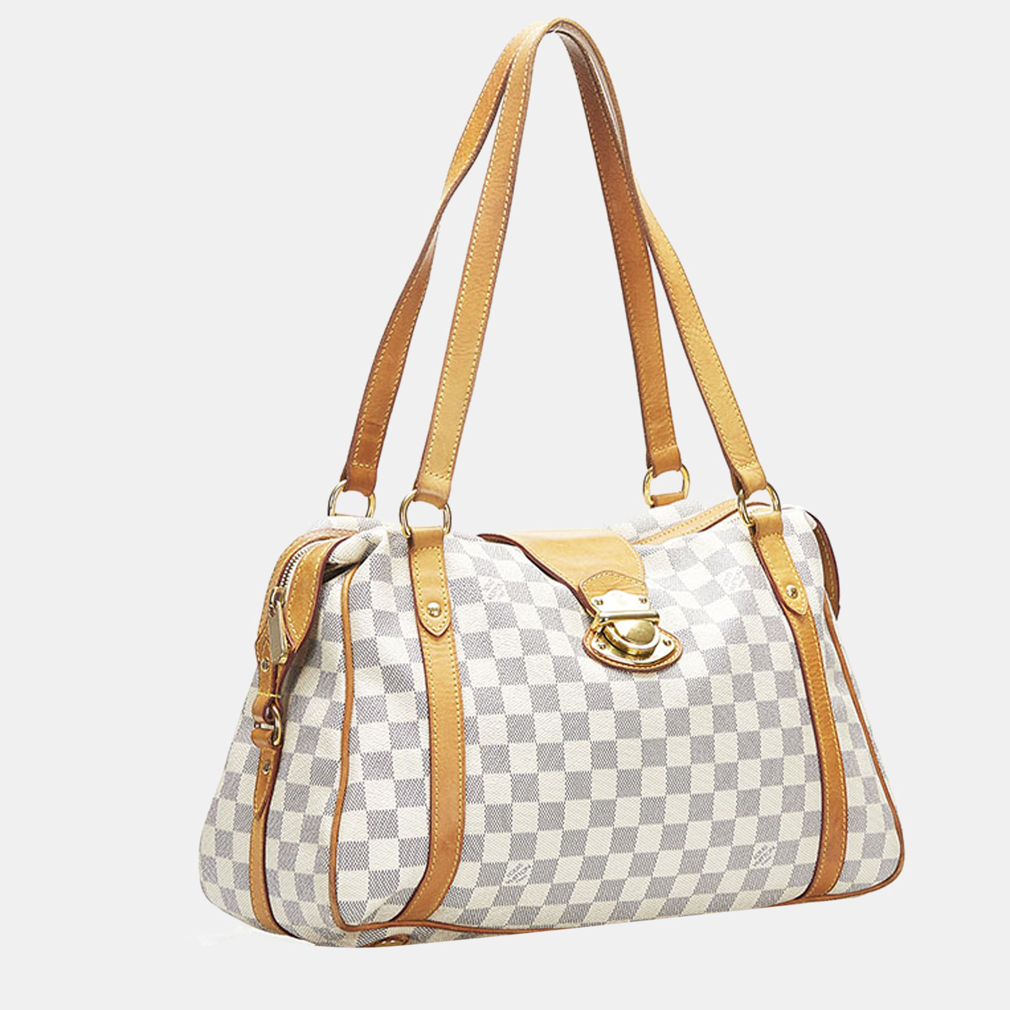 

Louis Vuitton White Canvas Damier Azur Stresa PM Bag