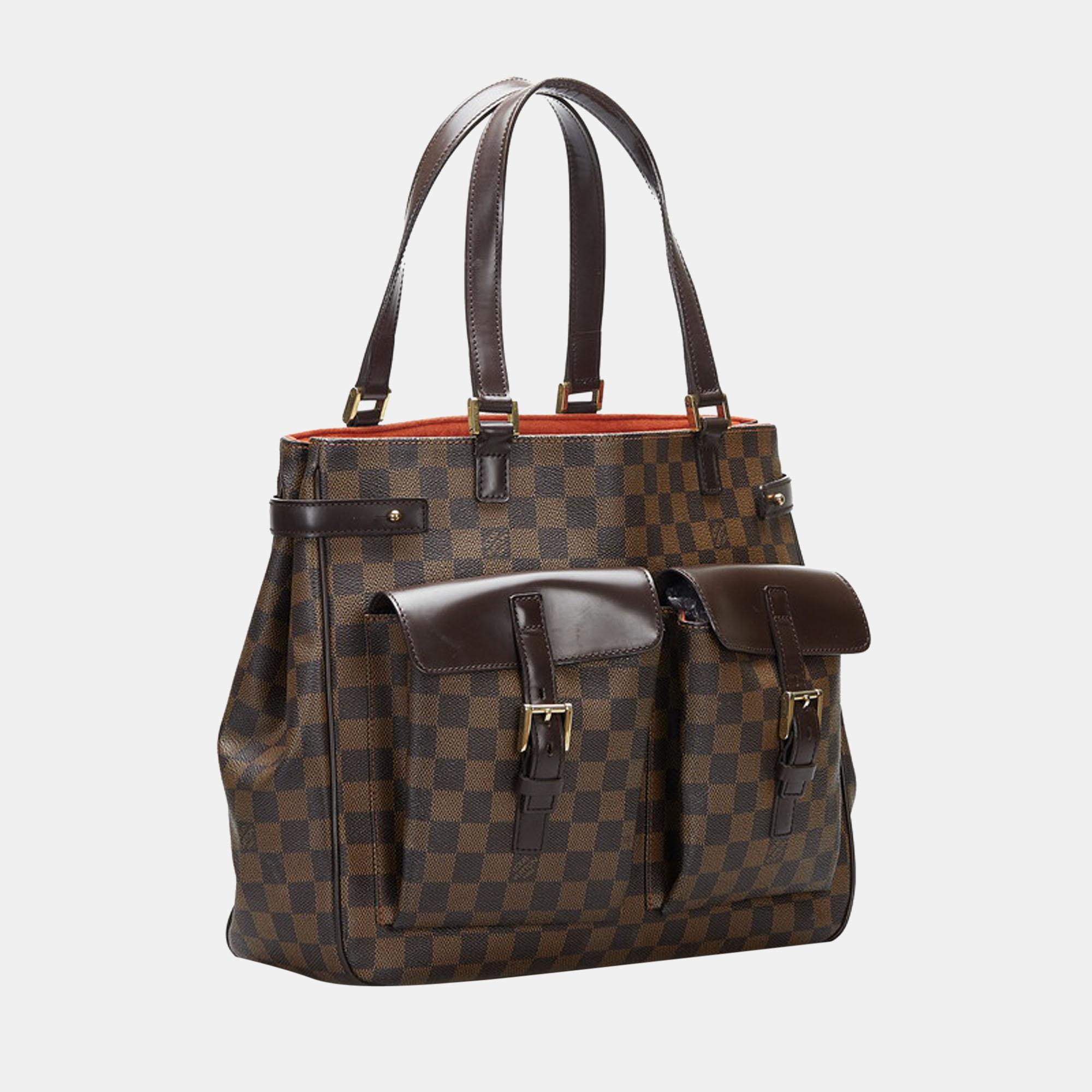 

Louis Vuitton Brown Canvas Damier Ebene Uzes bag