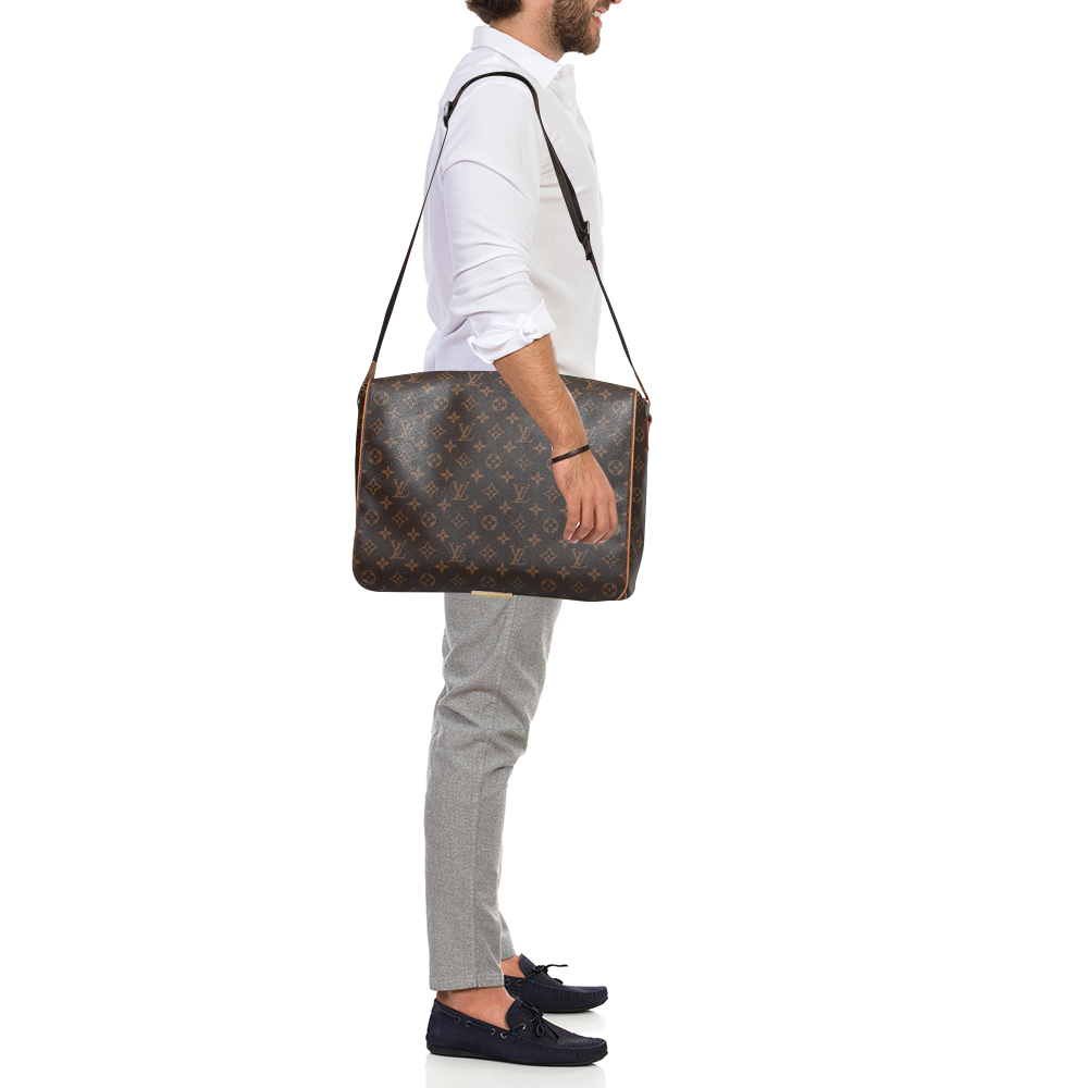 Abbesses messenger cloth bag Louis Vuitton Brown in Cloth - 27714595