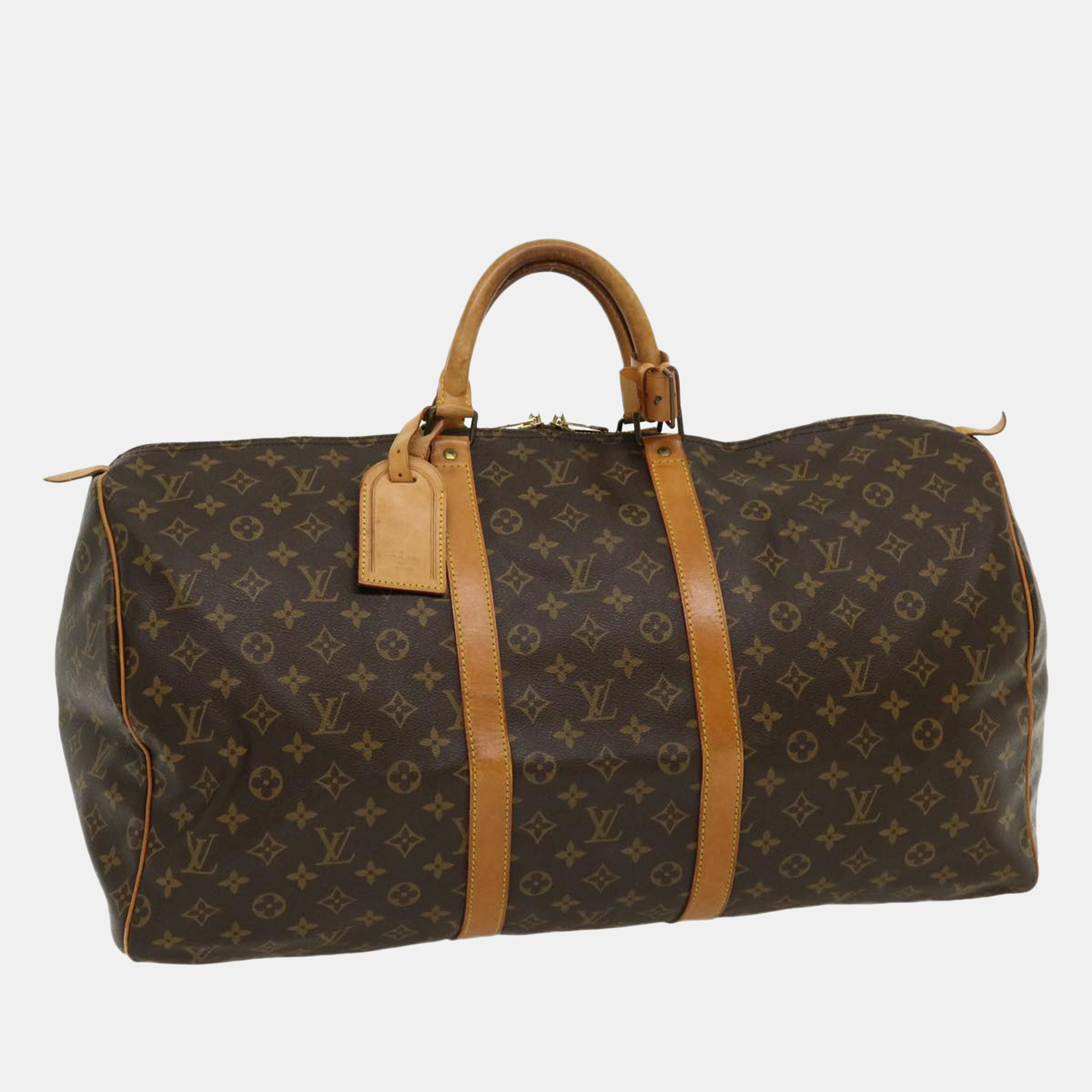 

Louis Vuitton Brown Monogram Canvas Keepall 55 Duffel Bag