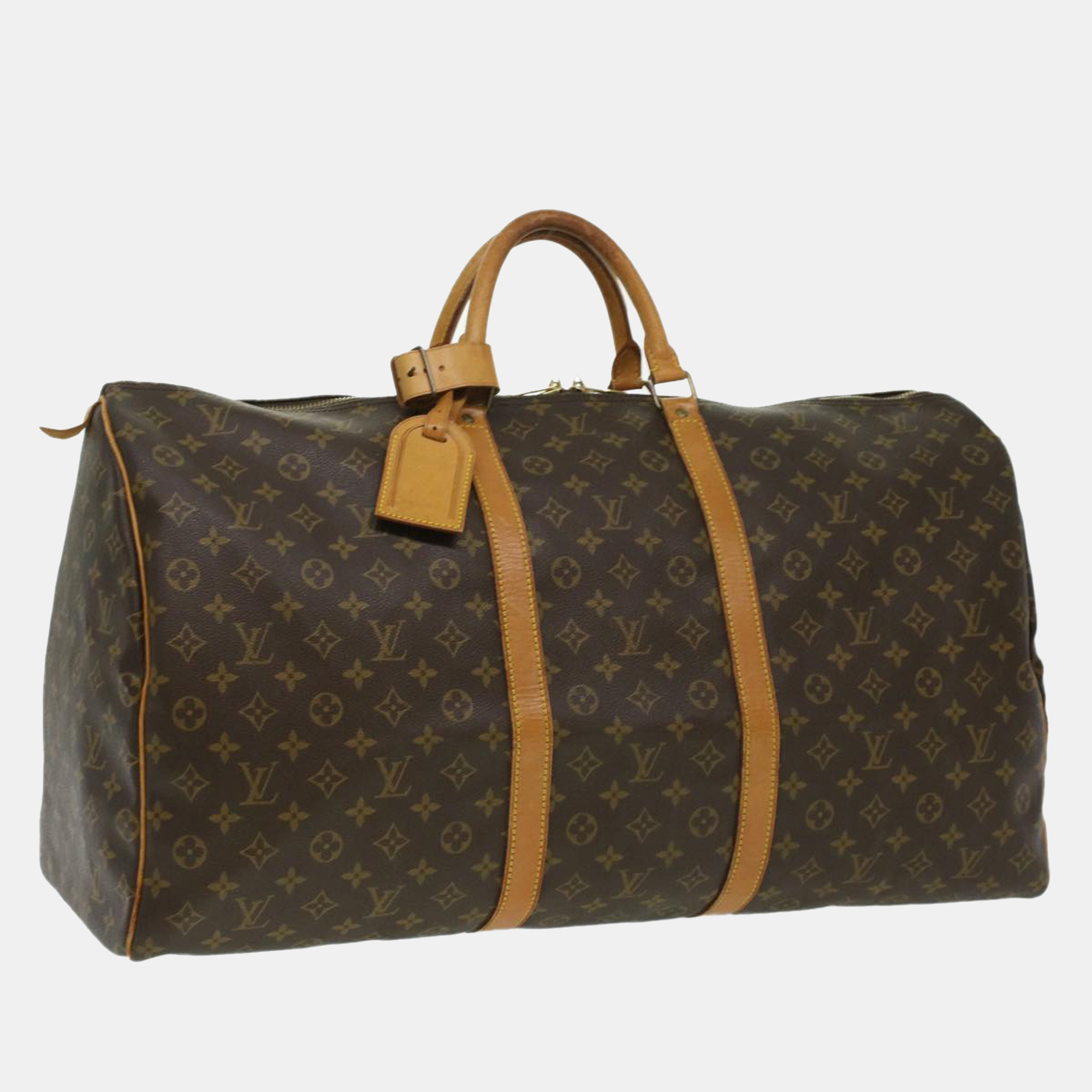 

Louis Vuitton Brown Monogram Canvas Keepall 60 Duffel Bag