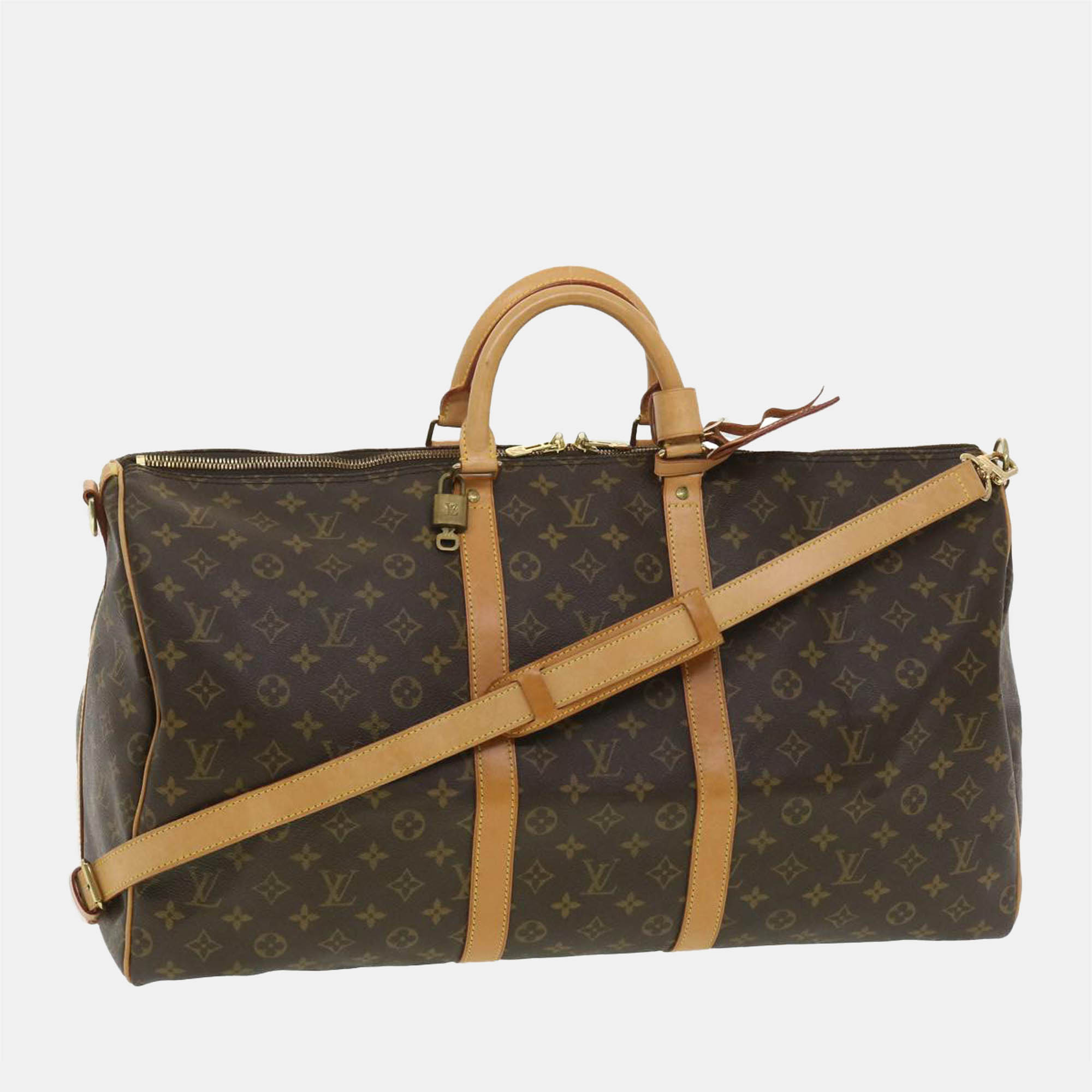 

Louis Vuitton Brown Monogram Canvas Keepall Bandouliere 55 Duffel Bag