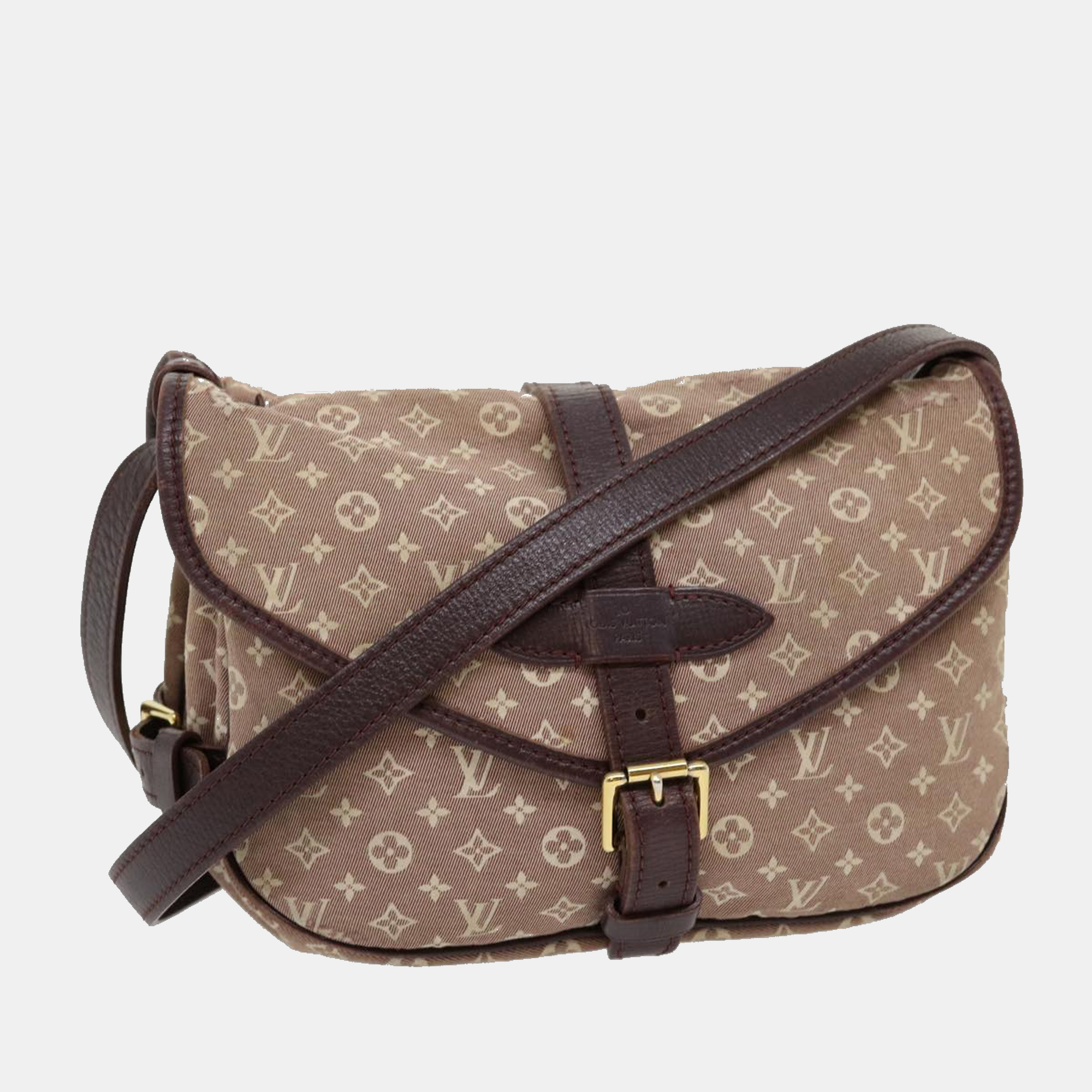 

Louis Vuitton Brown Monogram Lin Canvas Saumur Shoulder Bag
