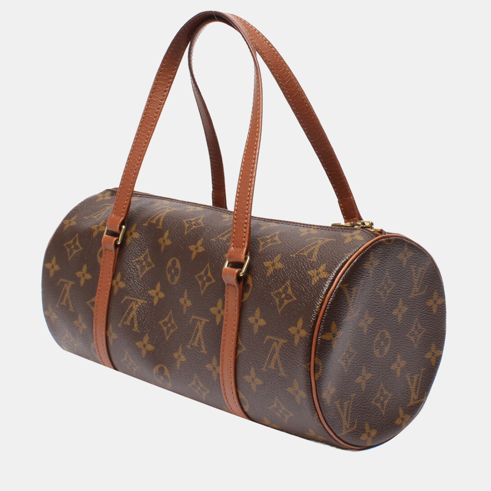 

Louis Vuitton Brown Coated Canvas Monogram Papillon GM Satchel Bag