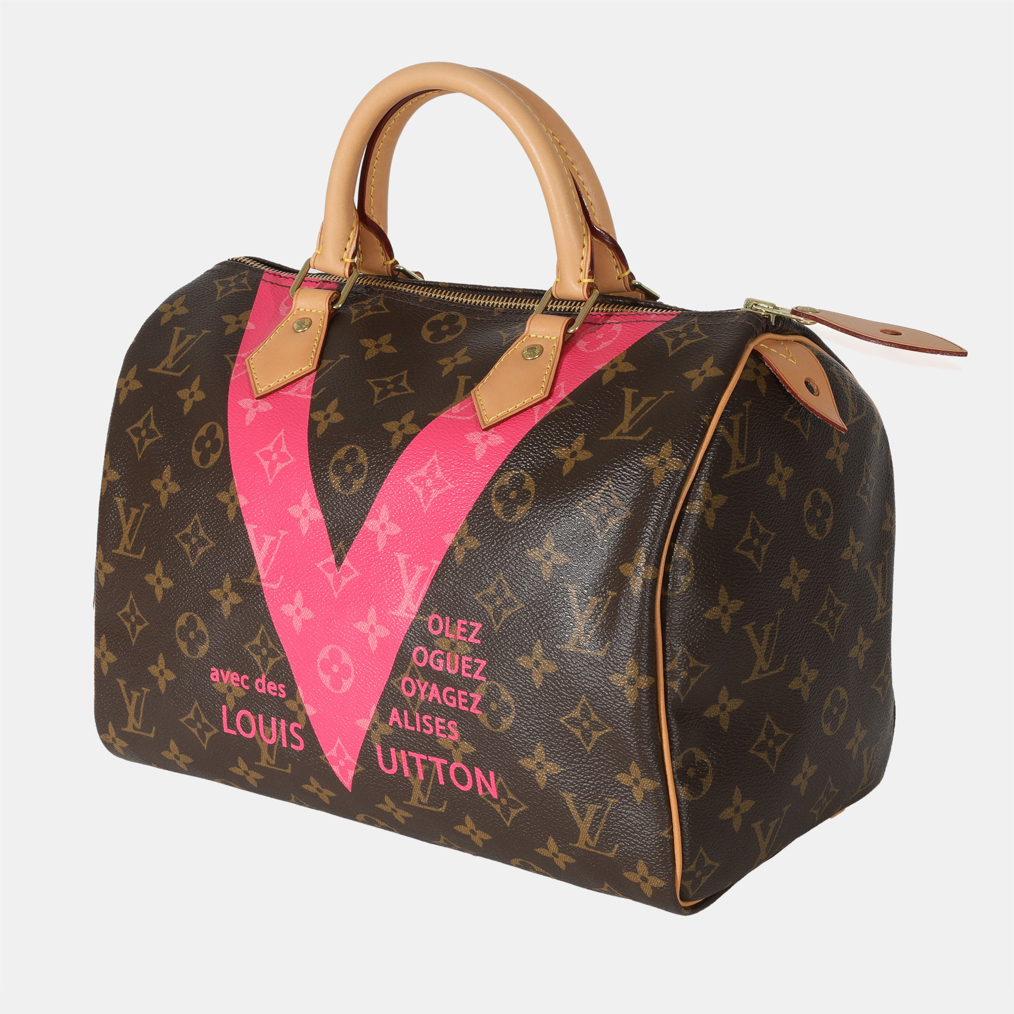 

Louis Vuitton Monogram Canvas & Grenade V Speedy 30, Brown