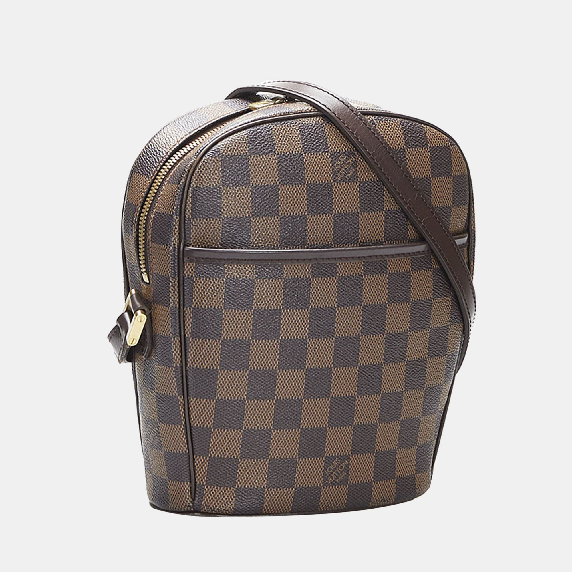 

Louis Vuitton Brown Canvas Damier Ebene Ipanema PM Crossbody Bag