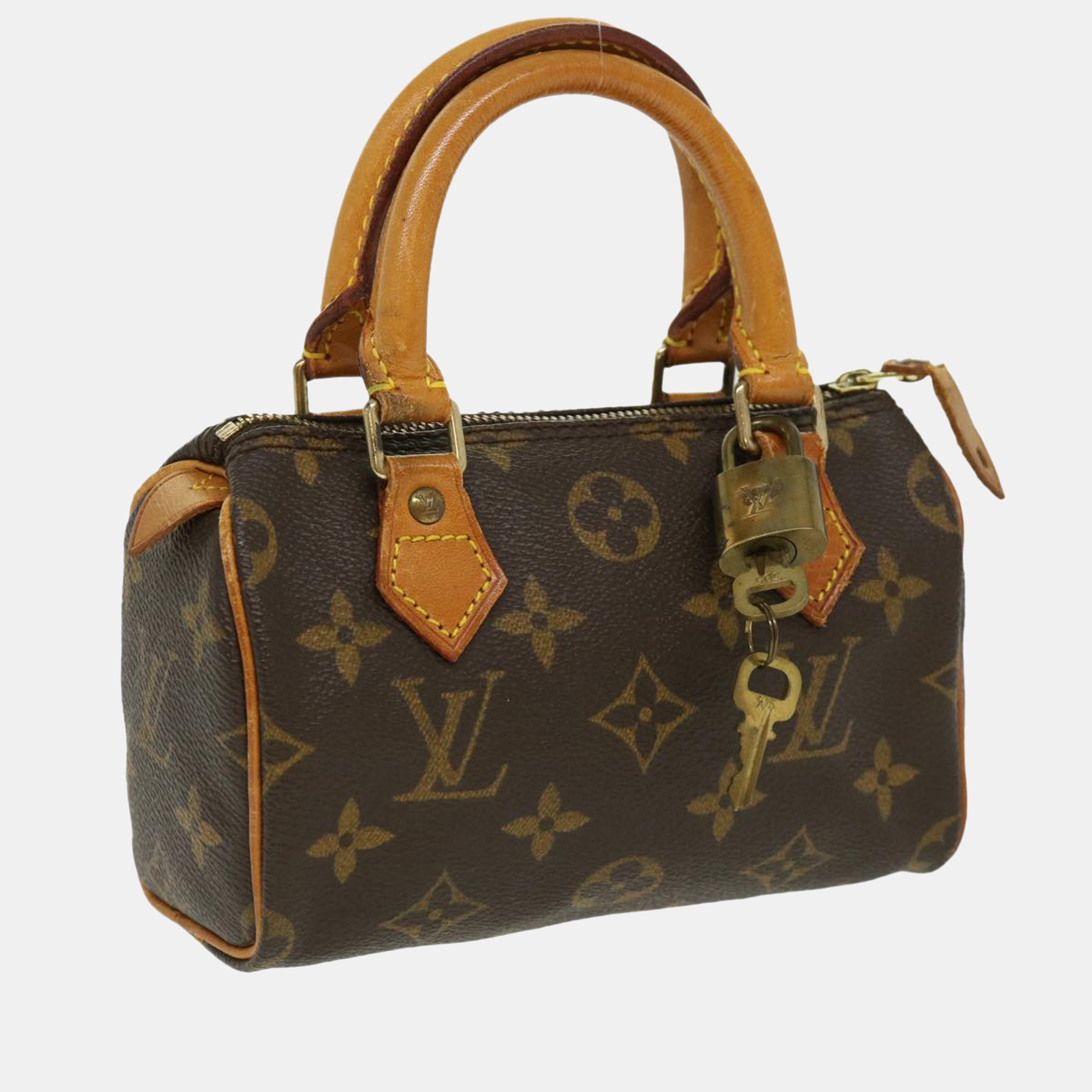 

Louis Vuitton Brown Monogram Canvas Nano Speedy Top Handle Bag