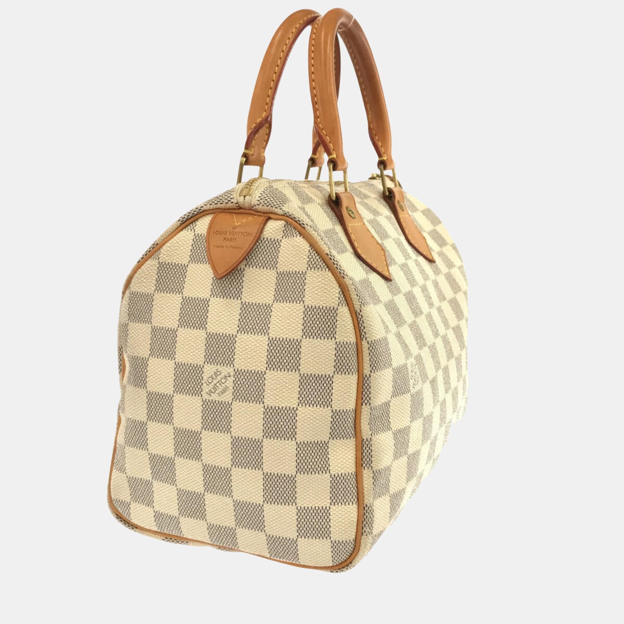 

Louis Vuitton White Damier Azur Canvas Speedy 25 Top Handle Bag
