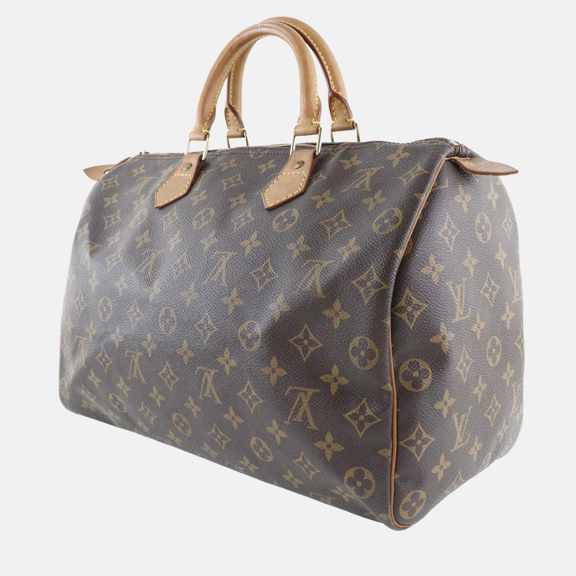 

Louis Vuitton Brown Monogram Canvas Speedy 35 Top Handle Bag