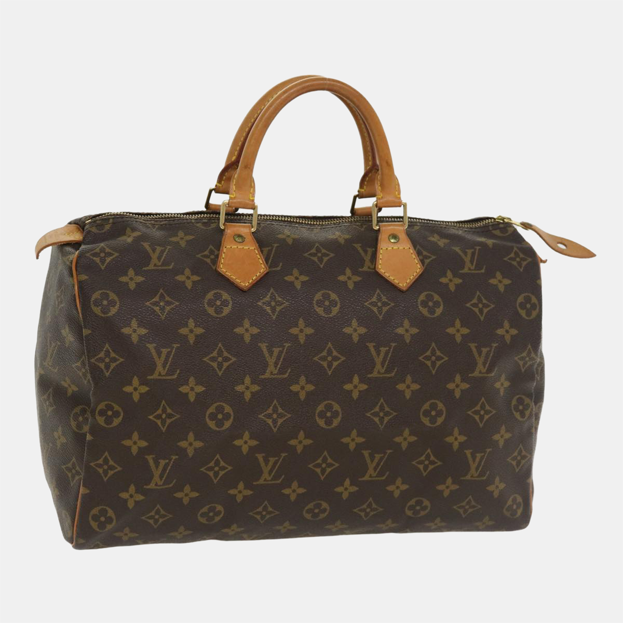 

Louis Vuitton Brown Monogram Canvas Speedy 35 Top Handle Bag