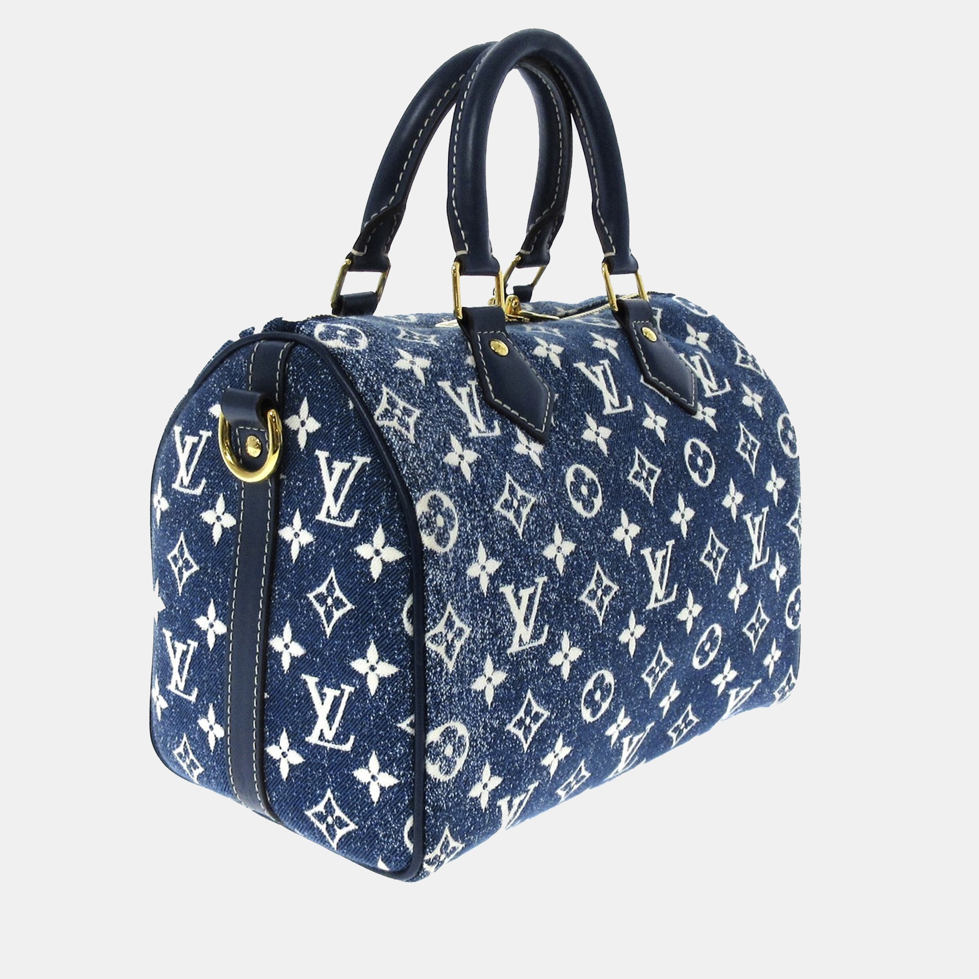 

Louis Vuitton Blue Monogram Denim Speedy Bandouliere 25