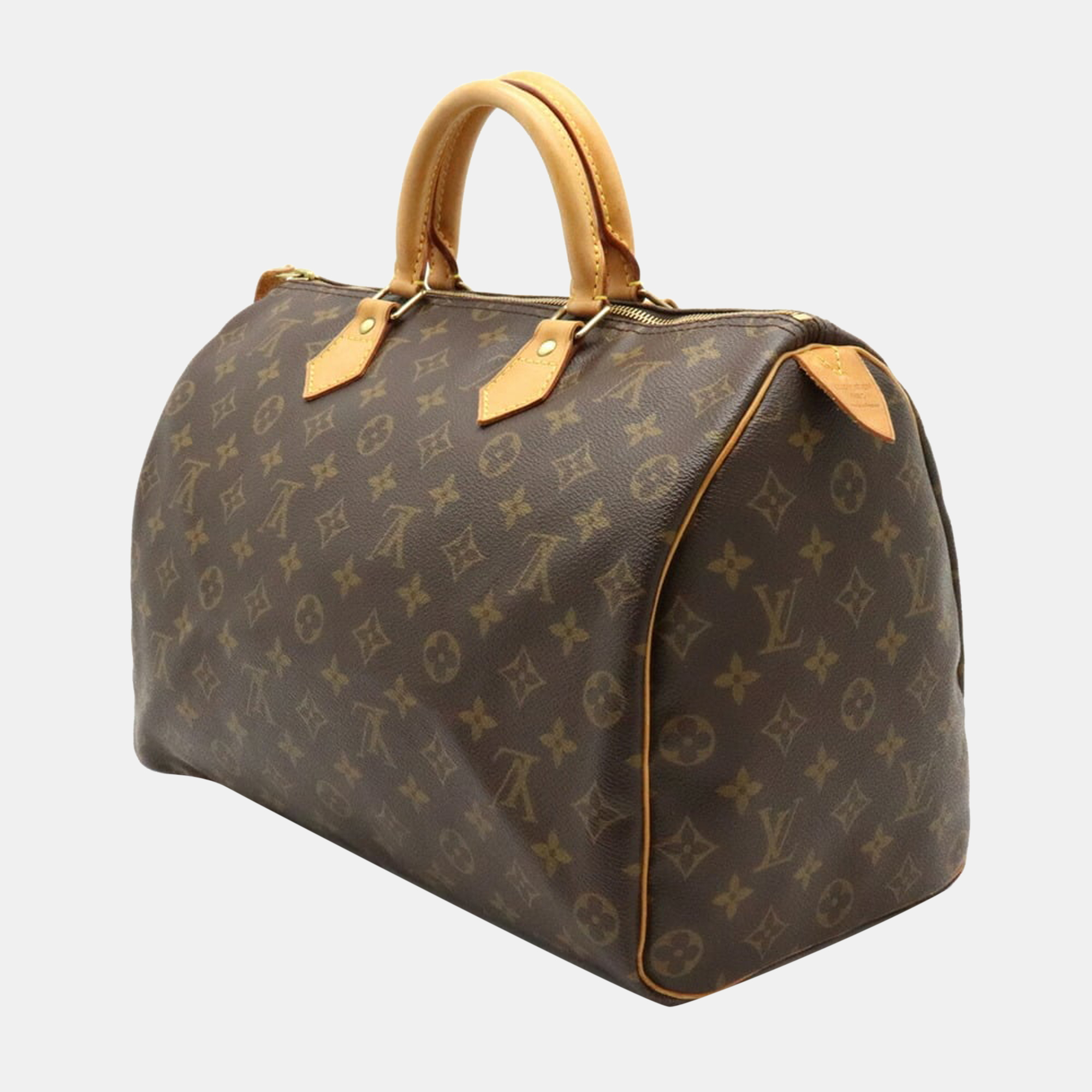 

Louis Vuitton Brown Monogram Speedy 35 Top Handle Bag