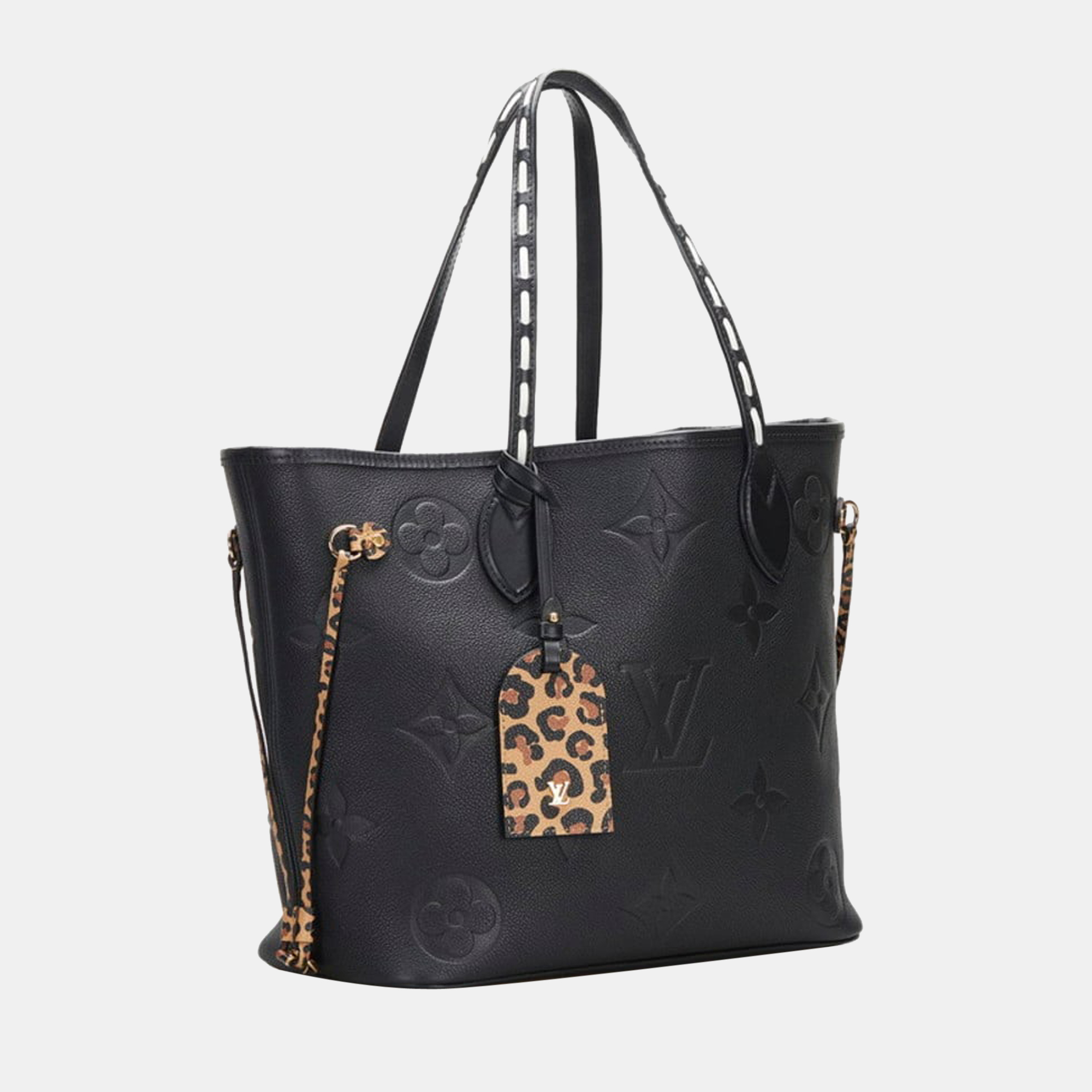 

Louis Vuitton Black Empreinte Leather Monogram Giant Wild At Heart Neverfull MM Tote Bag