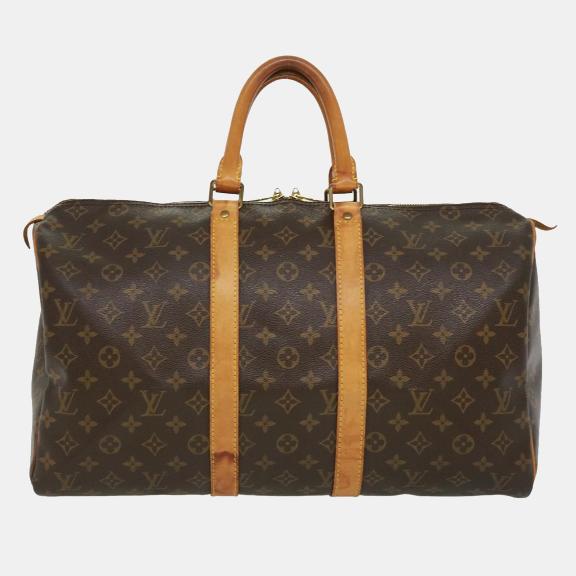 

Louis Vuitton Monogram Keepall 45 Boston Bag M41428 LV Auth jk2677, Brown