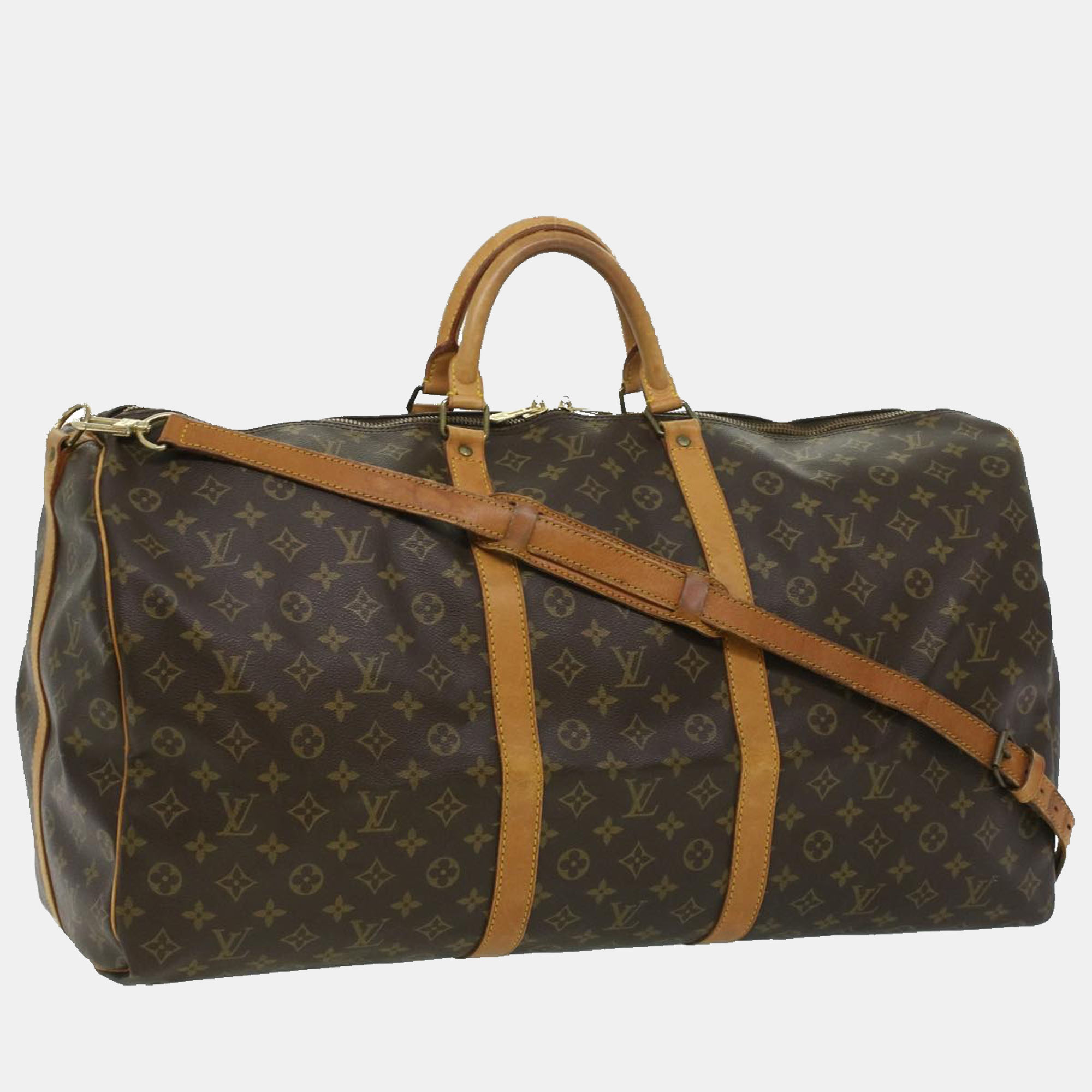 Louis Vuitton Monogram Keepall Bandouliere 60 Boston Duffle Bag