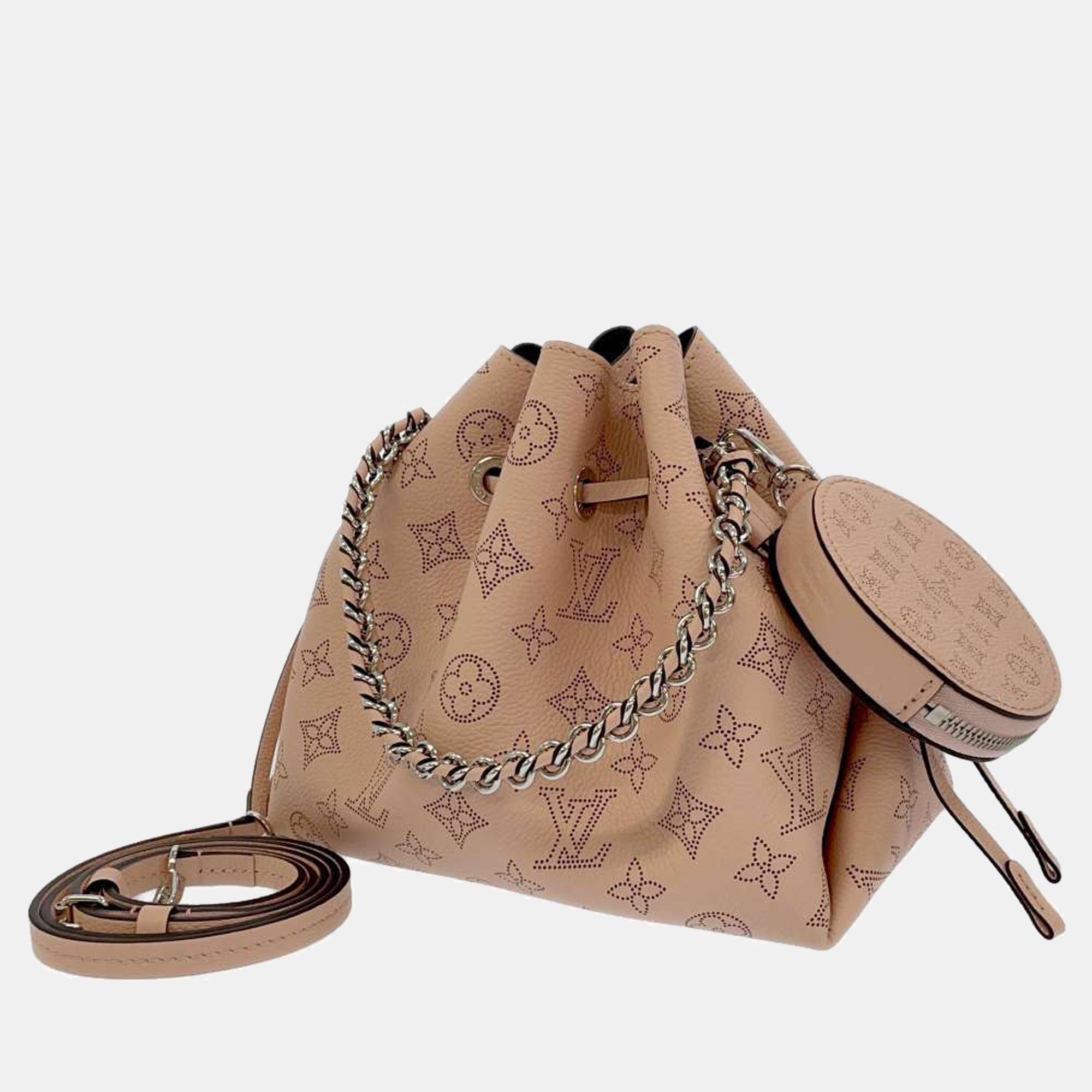Louis Vuitton, Bags, Louis Vuitton Bella Mahina Calf Leather Magnolia Pink  Bucket Shoulder Bag M5768