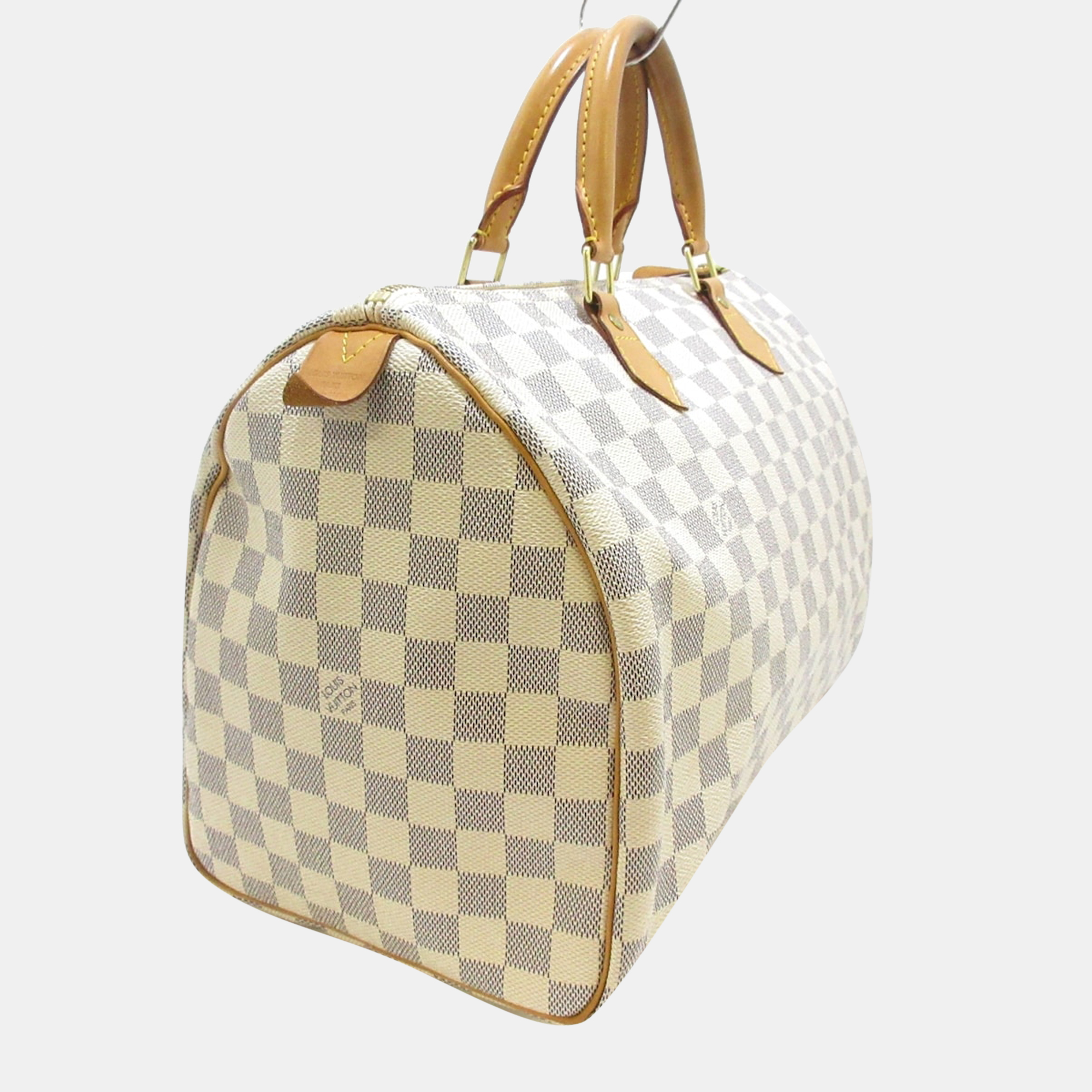

Louis Vuitton White Damier Azur Canvas Speedy 35 Top Handle Bag