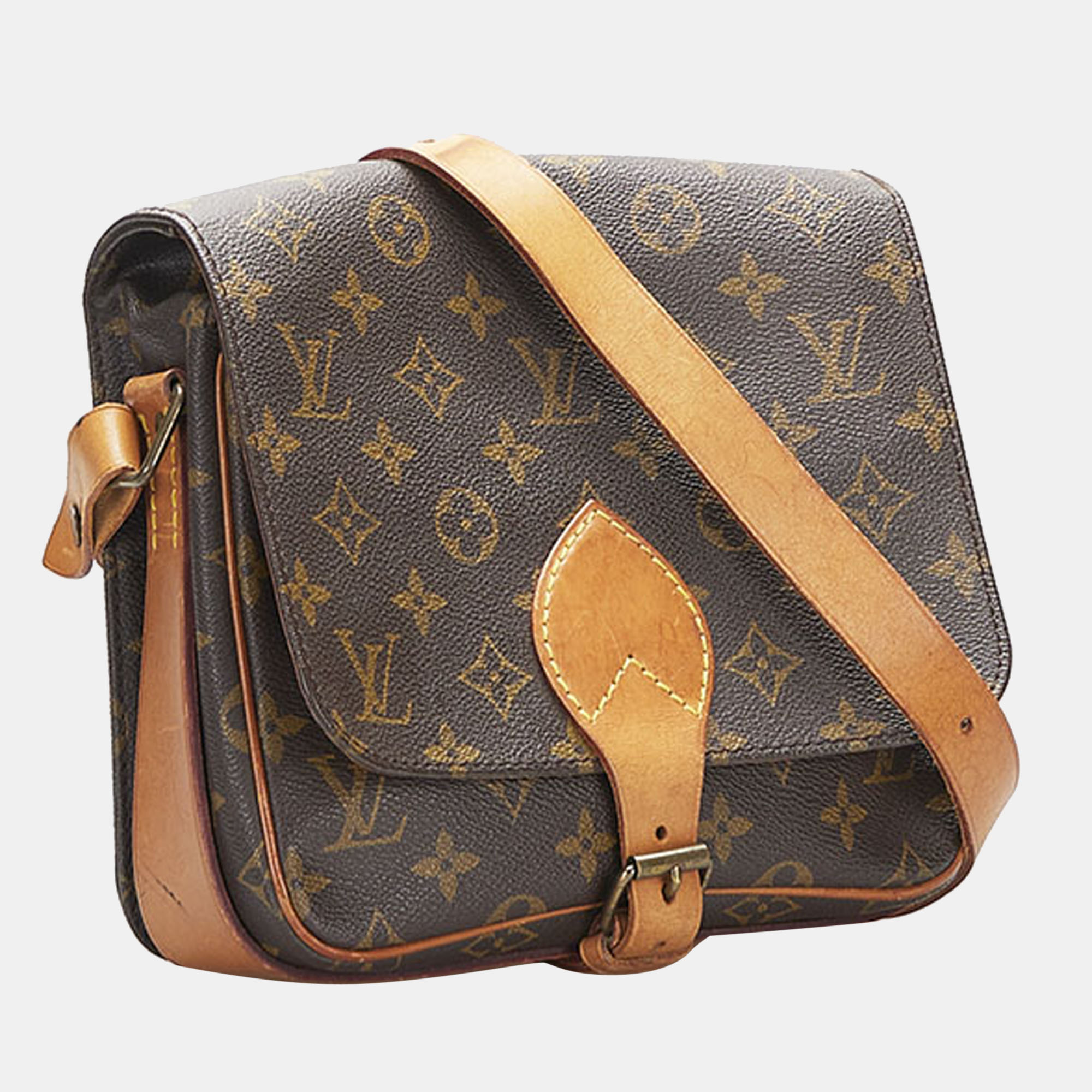 

Louis Vuitton Brown Monogram Canvas Cartouchiere MM Shoulder Bag