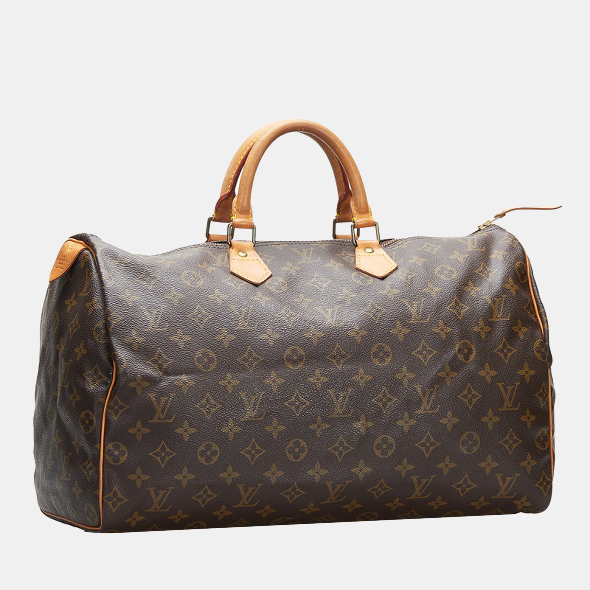 

Louis Vuitton Brown Canvas Monogram Speedy 40 Satchel Bag