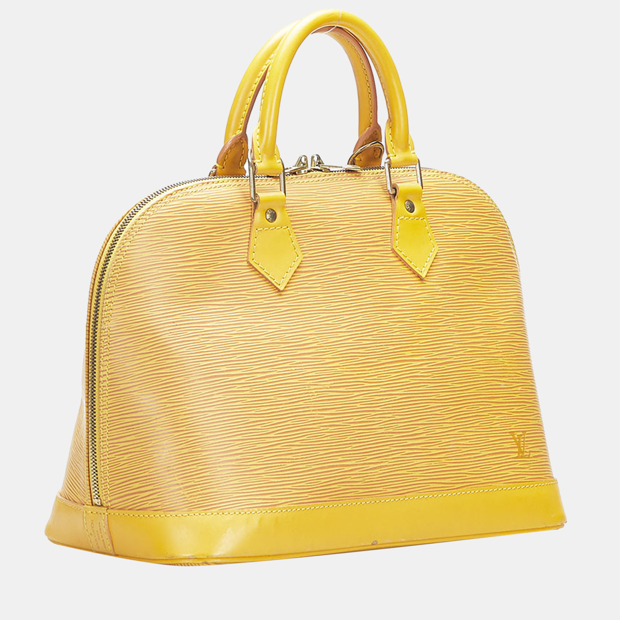 

Louis Vuitton Yellow Epi Leather Alma PM Satchel Bag