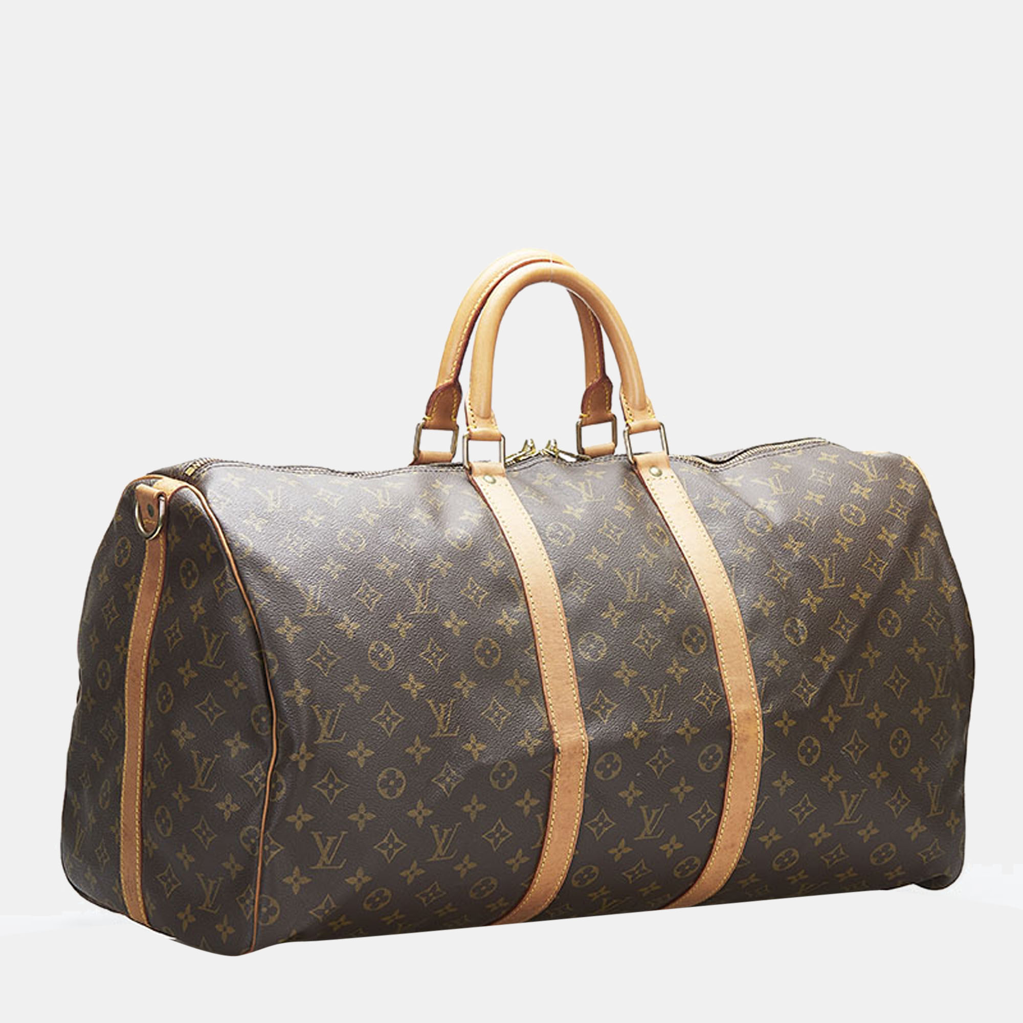 

Louis Vuitton Brown Monogram Canvas Keepall Bandouliere 55 Duffel Bag