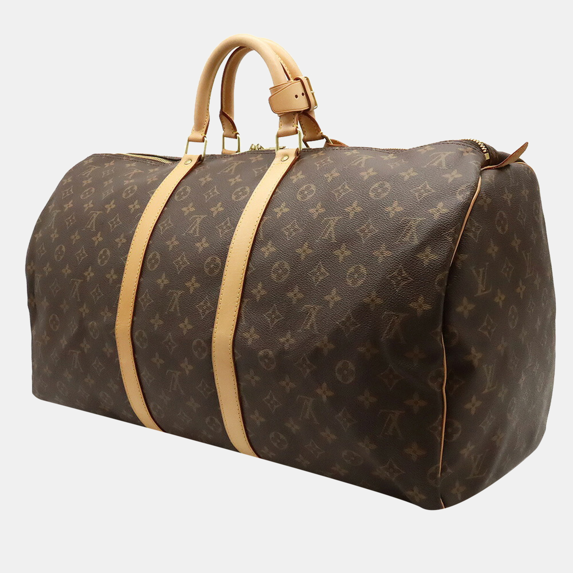 

Louis Vuitton Brown Monogram Canvas Keepall 55 Duffel Bag