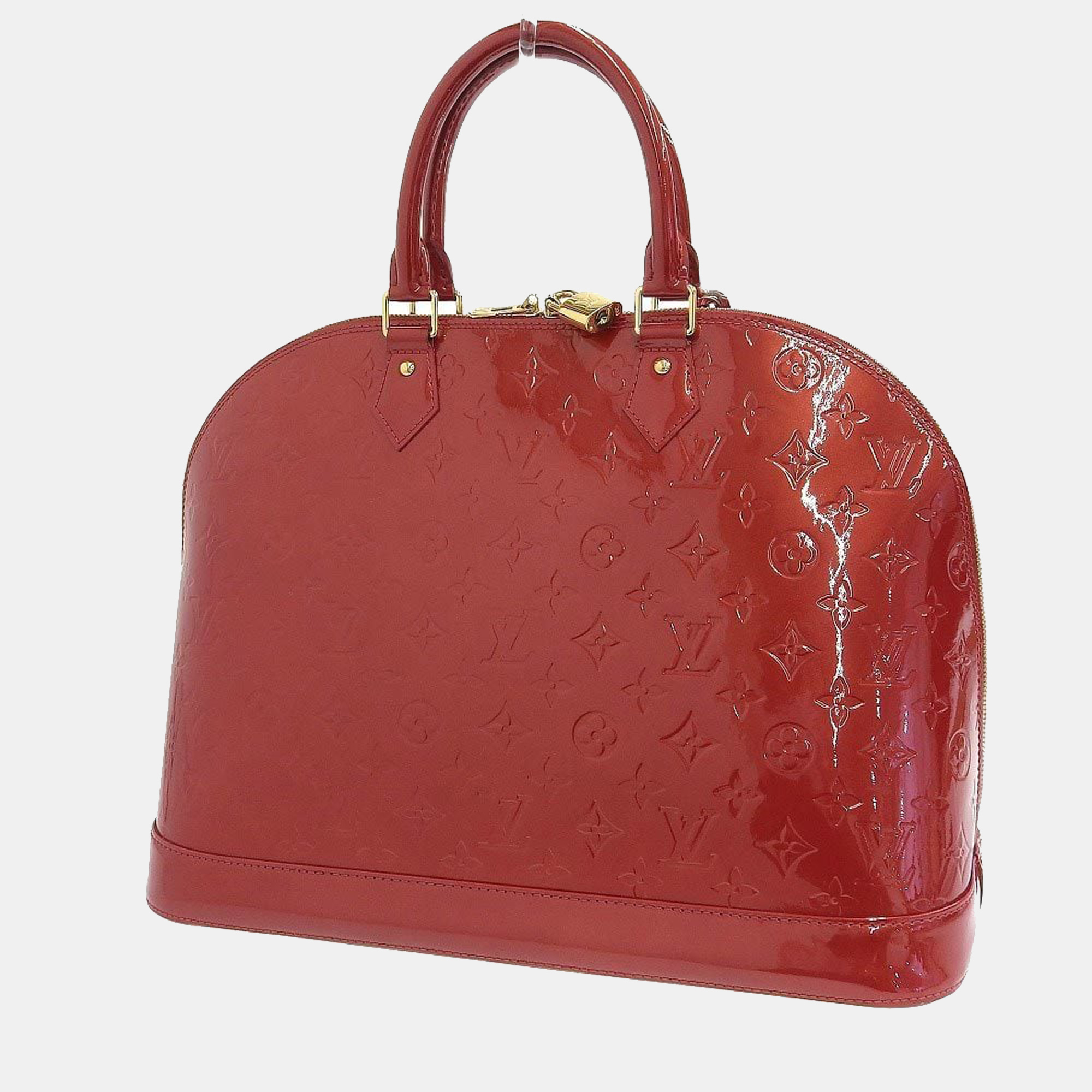 

Louis Vuitton Red Monogram Vernis Leather Alma GM Satchel