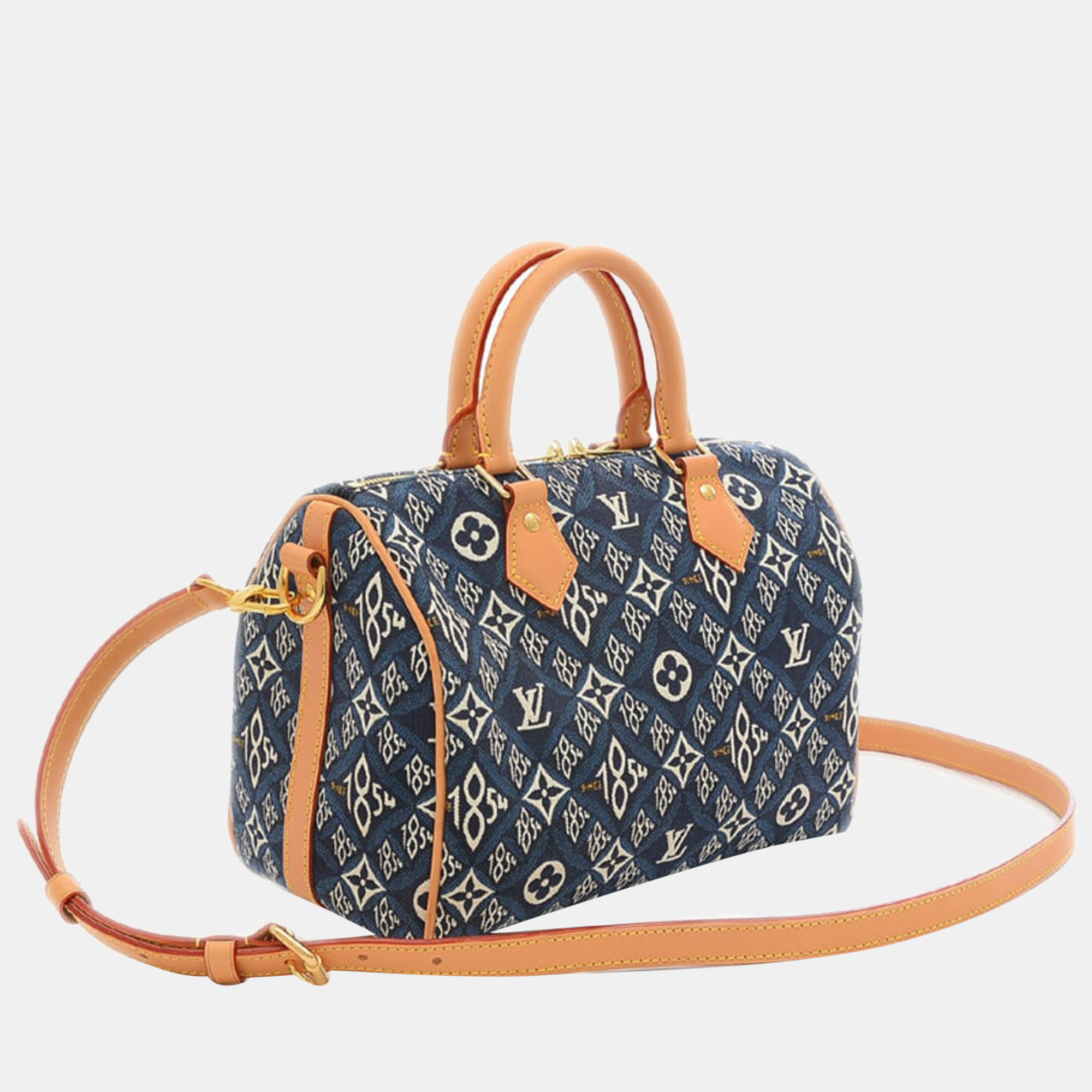 

Louis Vuitton Blue Jacquard Speedy Bandouliere 25 Top Handle Bag