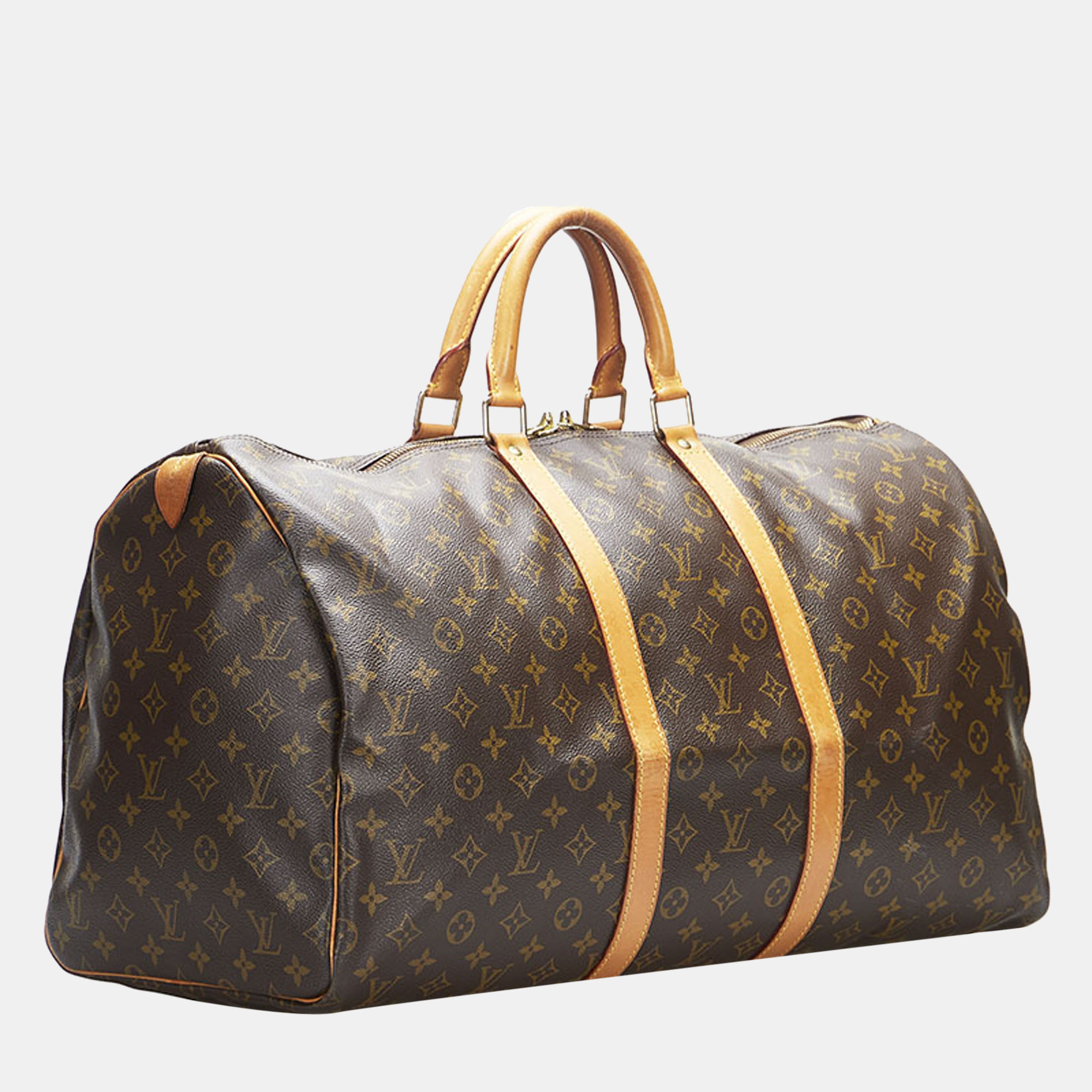 

Louis Vuitton Brown Monogram Canvas Keepall 55 Duffel Bag