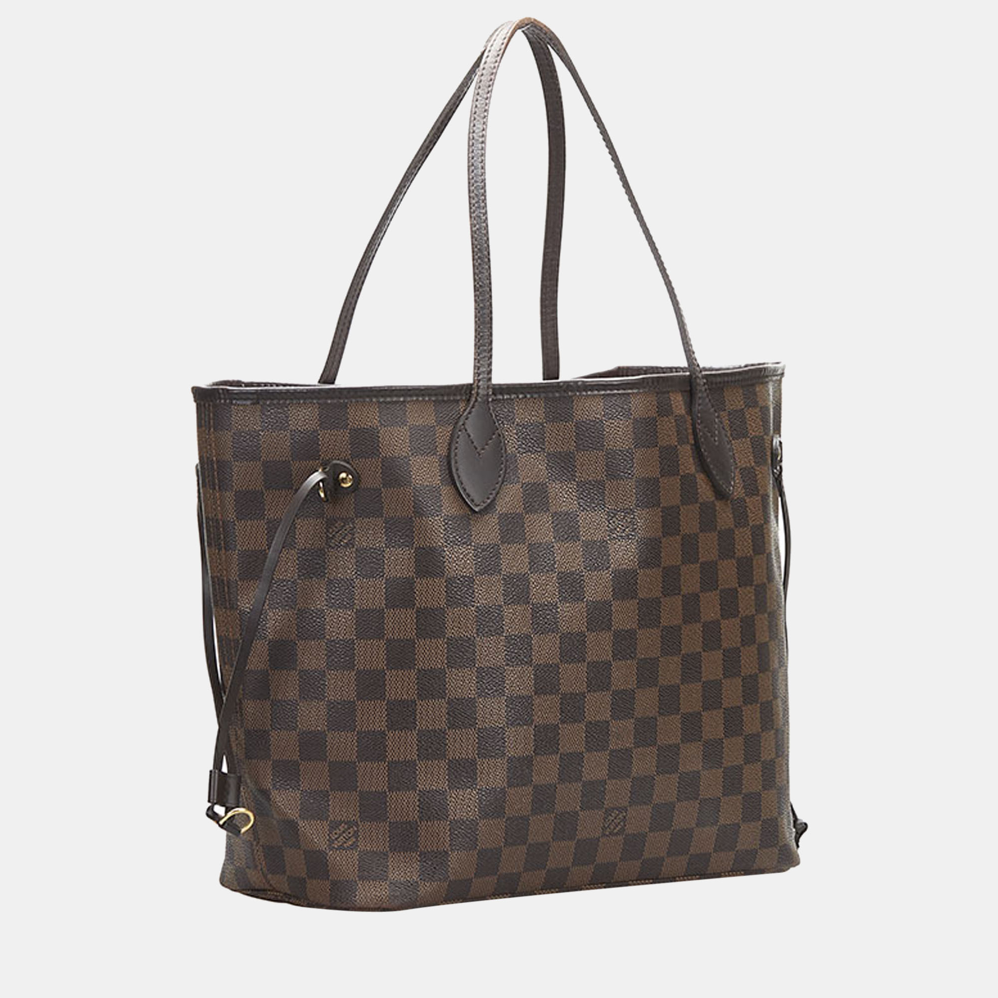 

Louis Vuitton Brown Damier Ebene Canvas Neverfull MM Tote Bag