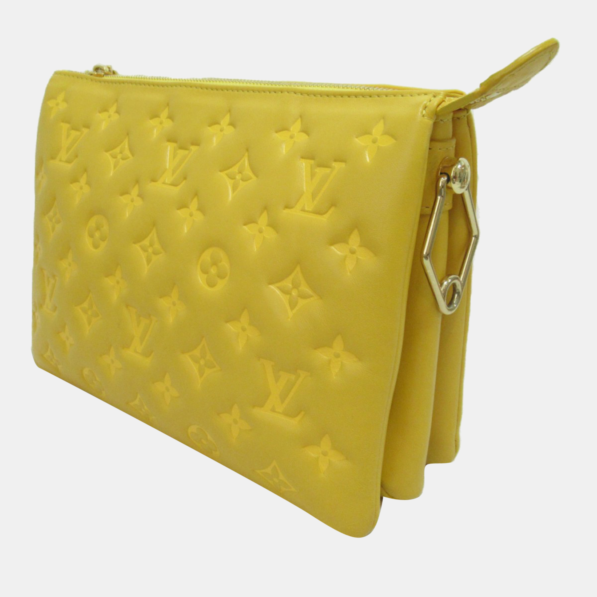 

Louis Vuitton Yellow Monogram Empreinte Leather Coussin PM Shoulder Bag