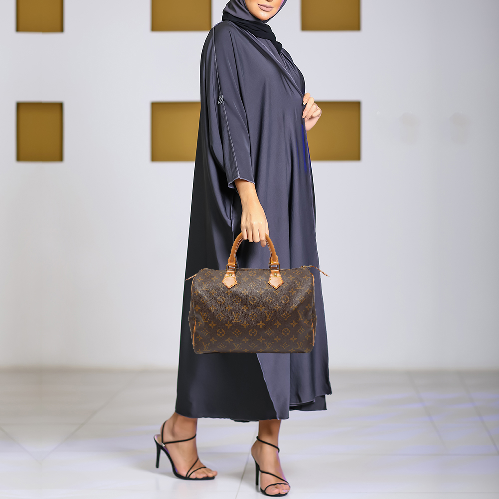 

Louis Vuitton Monogram Canvas Speedy 30 Bag, Brown