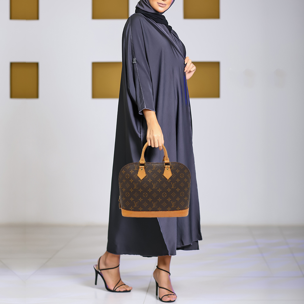 

Louis Vuitton Monogram Canvas Alma MM Bag, Brown