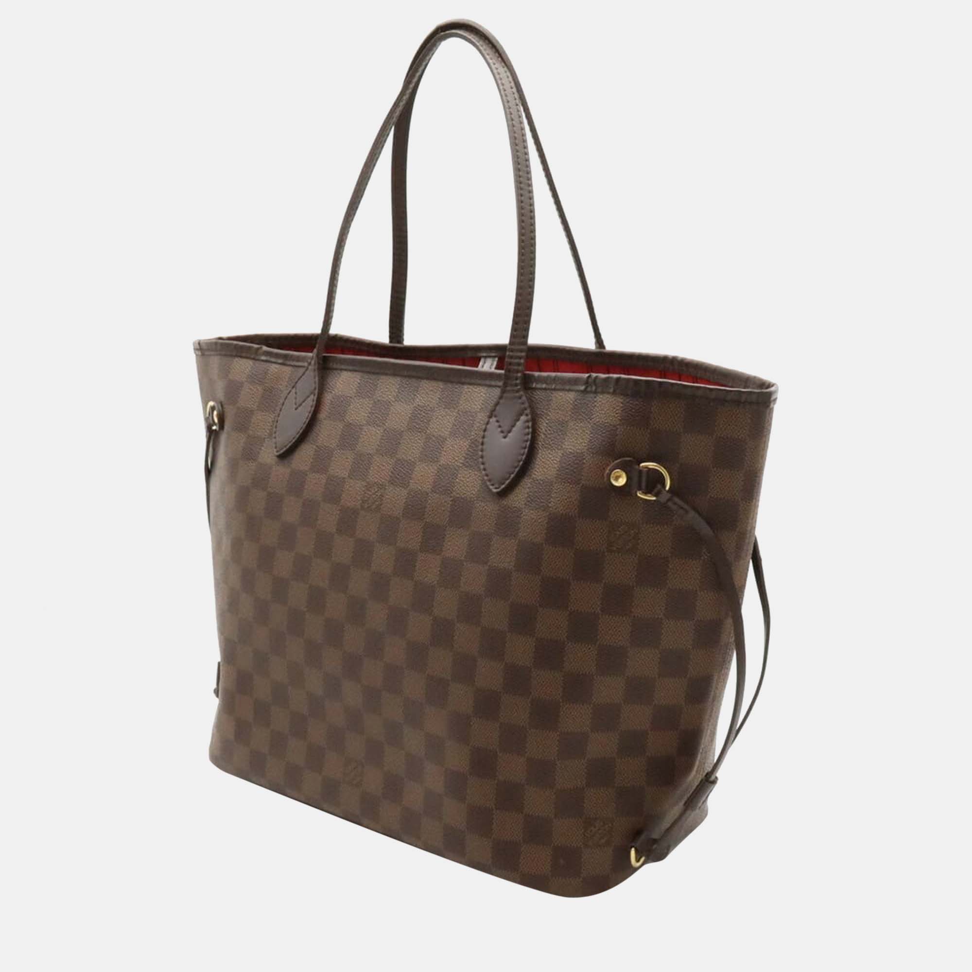 

Louis Vuitton Brown Damier Ebene Canvas Neverfull MM Tote Bag