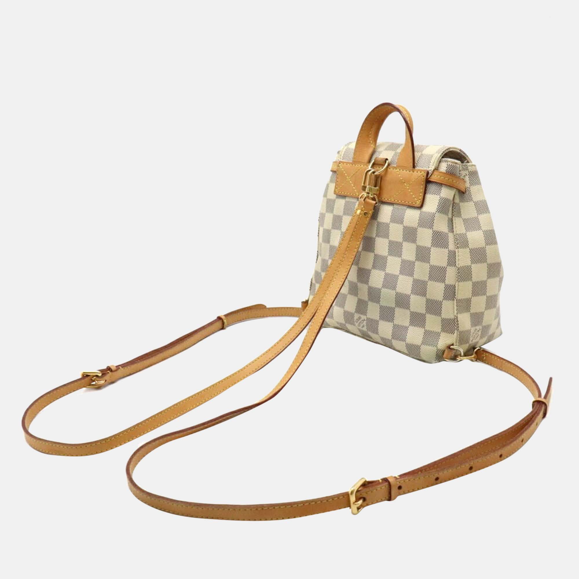 

Louis Vuitton White Damier Azur Sperone BB Backpack