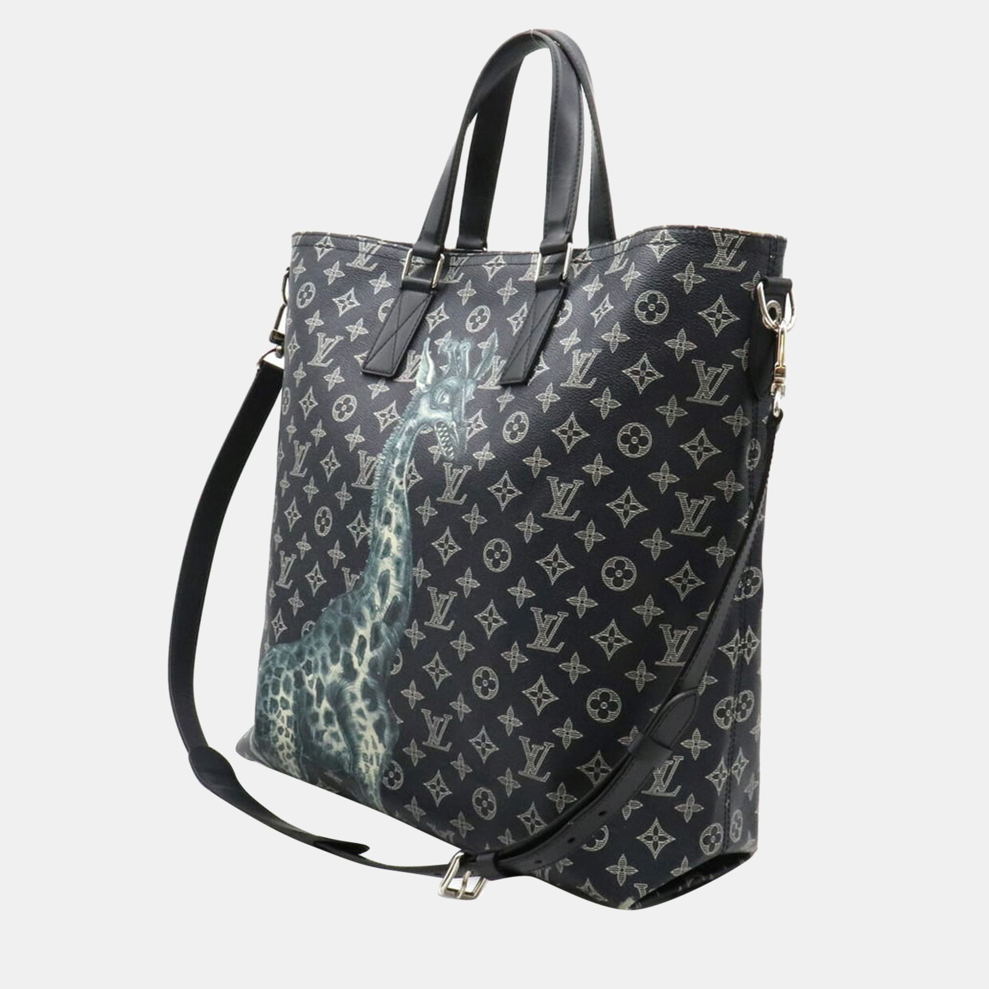 

Louis Vuitton Navy Blue Monogram Savane NS Tote Bag