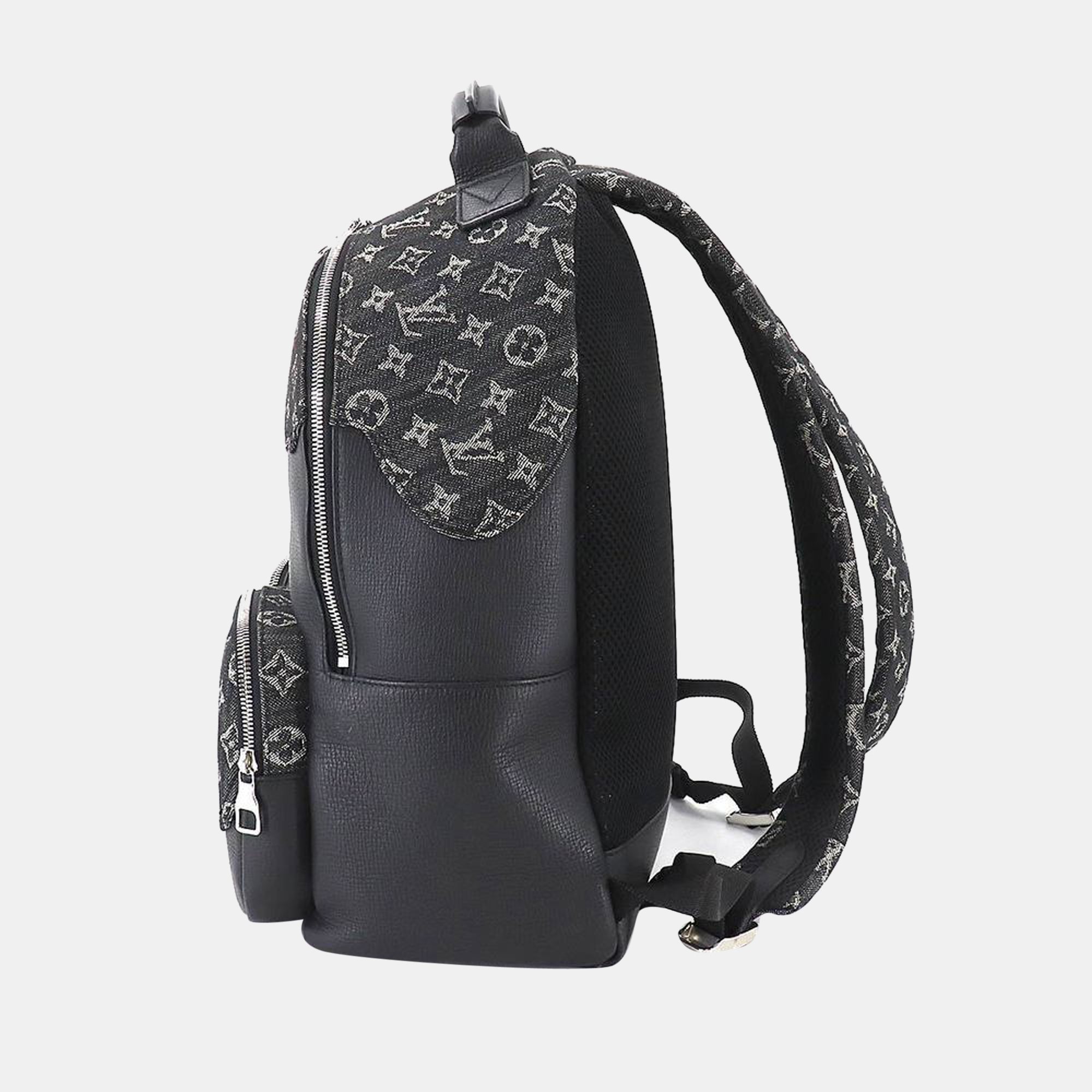 

Louis Vuitton Black Monogram Denim and Taurillon Leather Nigo Multipocket Backpack