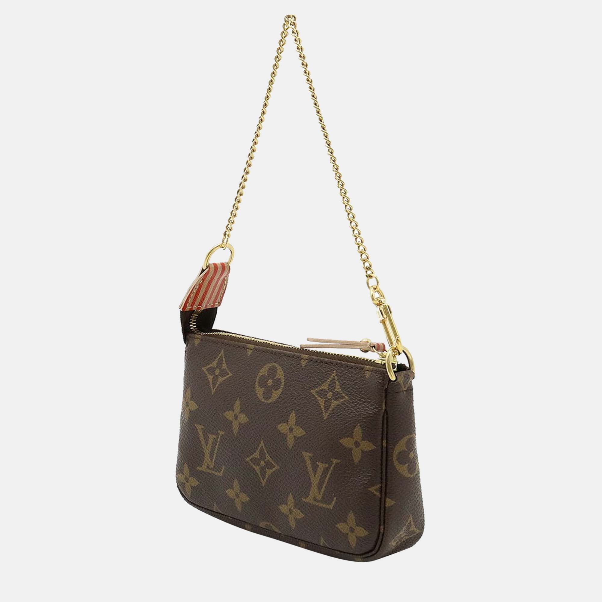 

Louis Vuitton Brown Monogram Trunks and Locks Canvas Mini Pochette Accessories Shoulder Bag